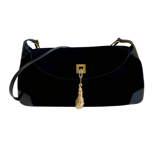 GUCCI Tiger Head Suede Leather Gold Chain Shoulder Crossbody Bag, in , Sold by HIVE PRELOVED - Crossbody bags, Shoulder Bags,