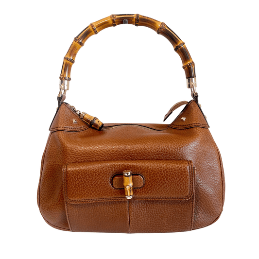 GUCCI Vintage Bamboo Brown Leather Shoulder Bag, in , Sold by HIVE PRELOVED - Shoulder Bags, ,