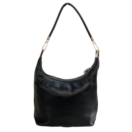 GUCCI Vintage Black Leather GG Shoulder Bag, in , Sold by HIVE PRELOVED - Shoulder Bags, ,