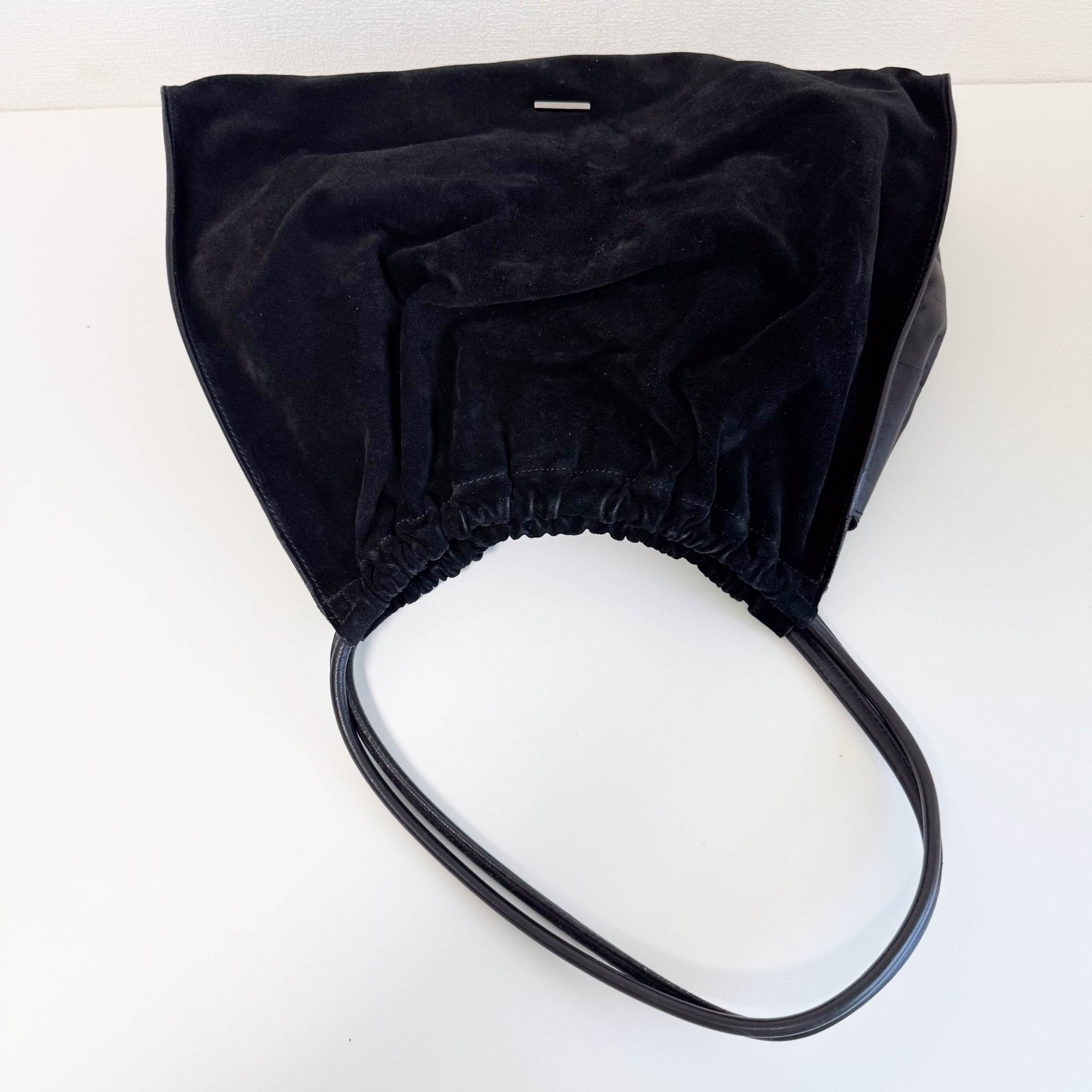 GUCCI Vintage Black Suede and Leather Shoulder Bag, in , Sold by HIVE PRELOVED - Shoulder Bags, ,