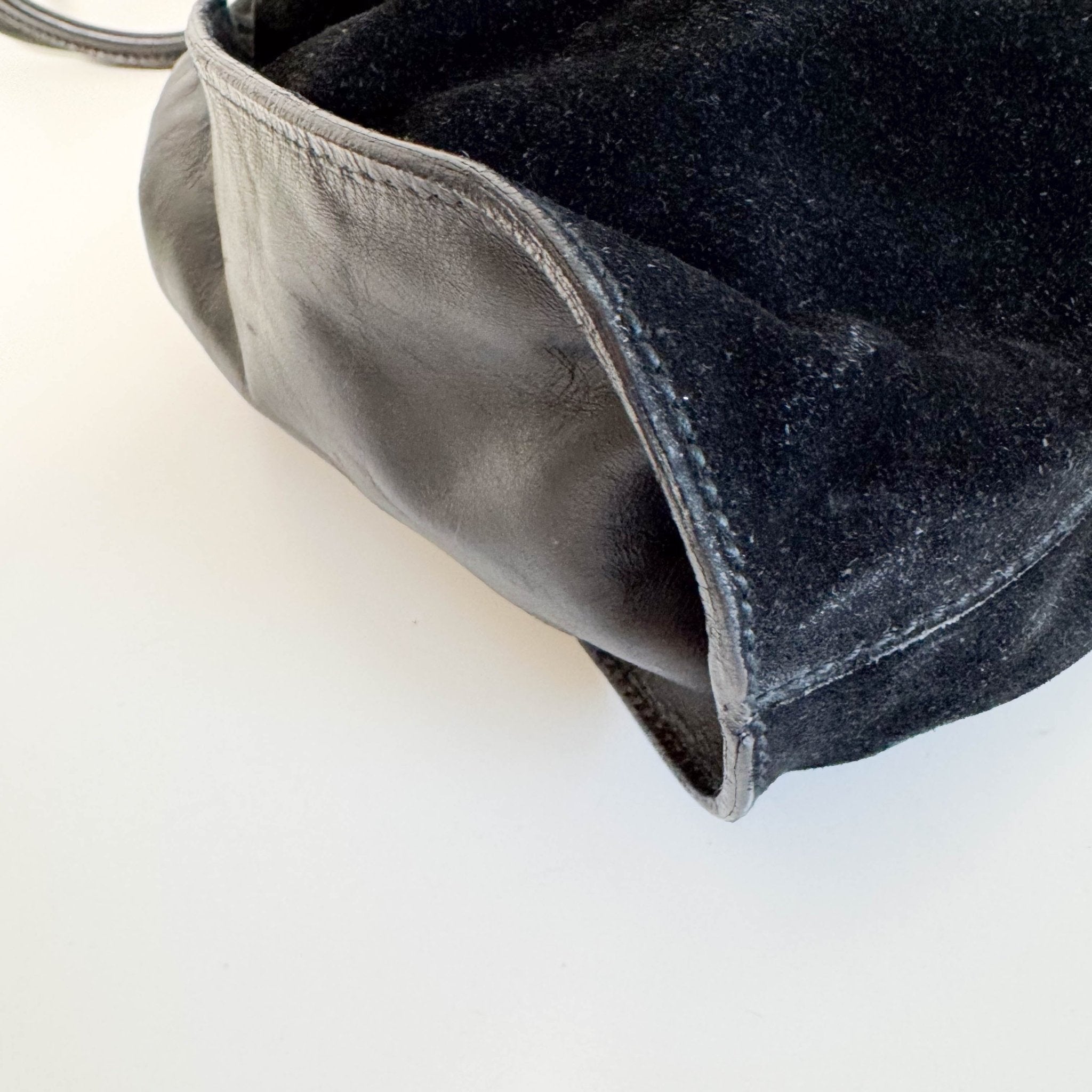 GUCCI Vintage Black Suede and Leather Shoulder Bag, in , Sold by HIVE PRELOVED - Shoulder Bags, ,