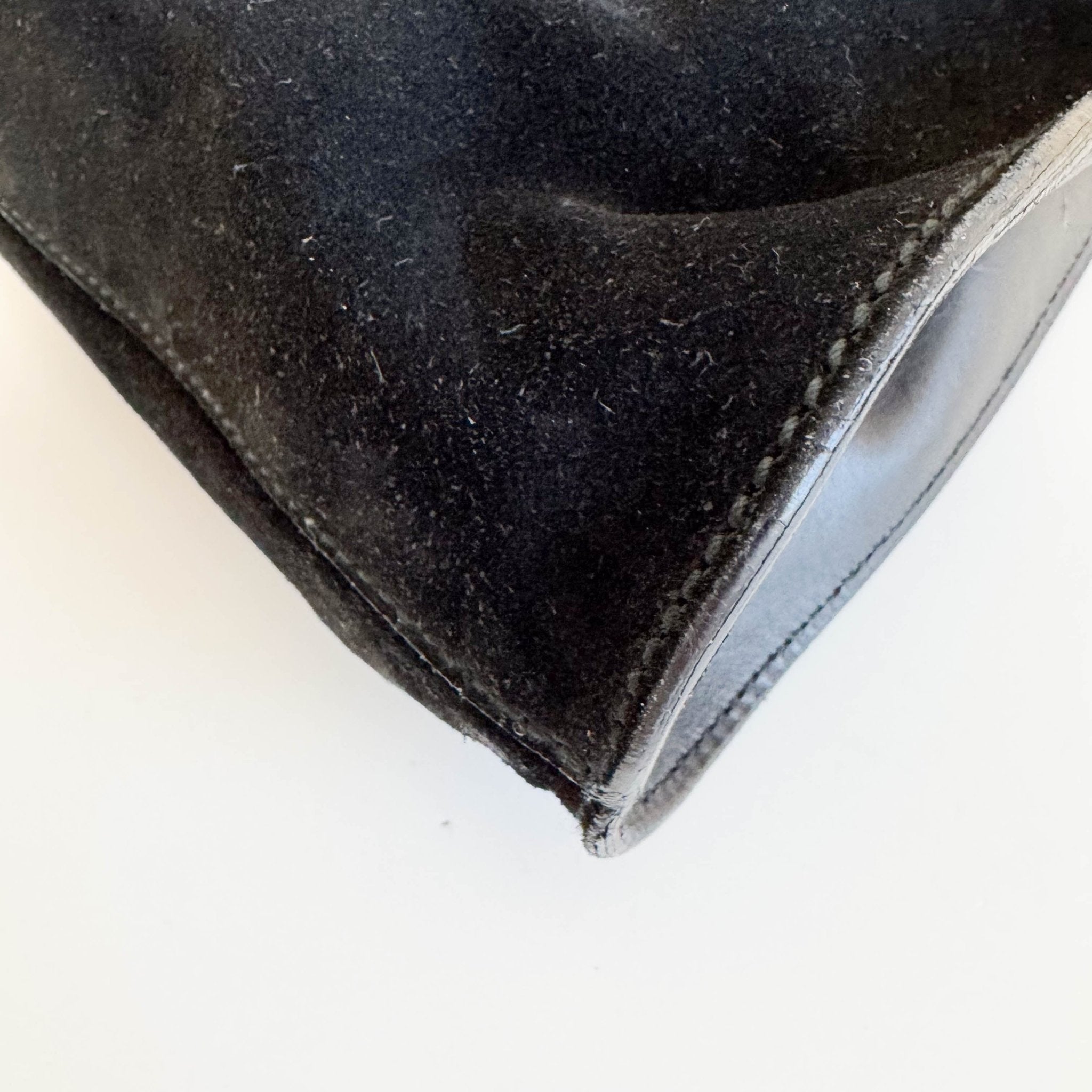 GUCCI Vintage Black Suede and Leather Shoulder Bag, in , Sold by HIVE PRELOVED - Shoulder Bags, ,