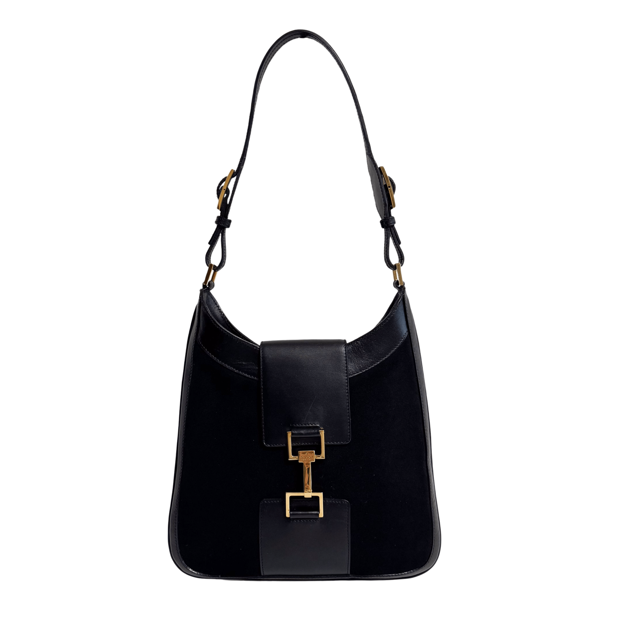 GUCCI Vintage Black Suede Shoulder Bag, in , Sold by HIVE PRELOVED - Shoulder Bags, ,