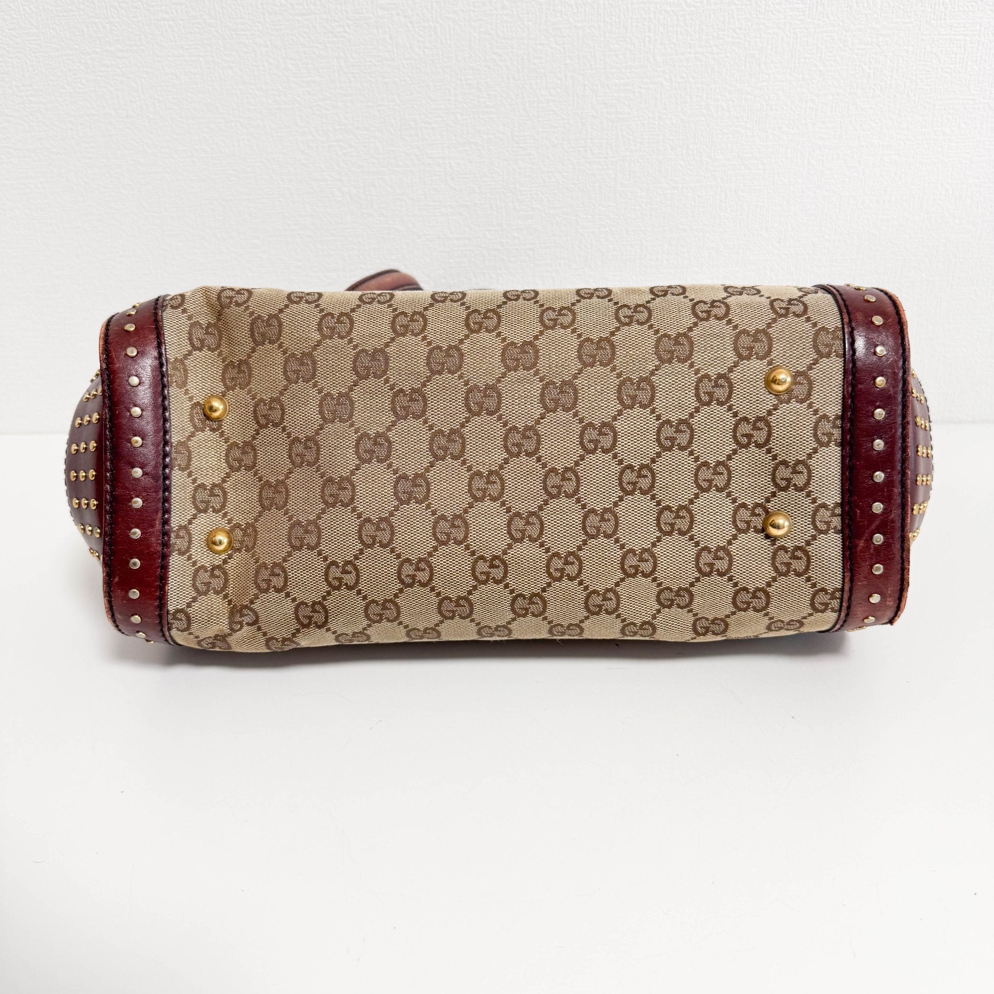 GUCCI Vintage Brown Leather GG Canvas Shoulder Bag, in , Sold by HIVE PRELOVED - Shoulder Bags, ,