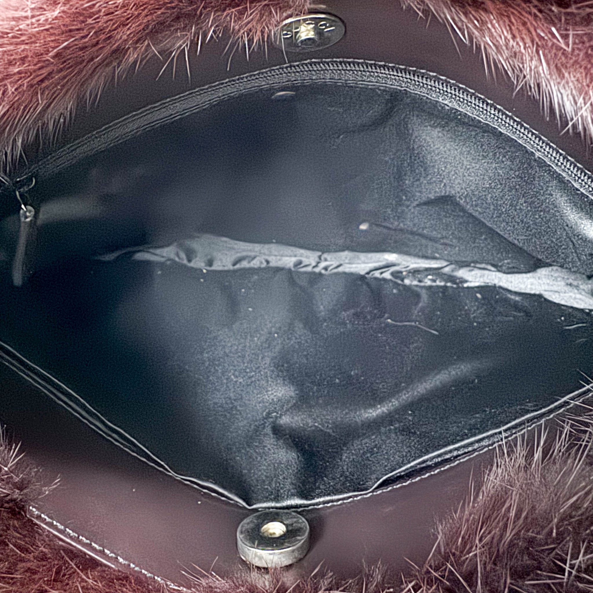 GUCCI Vintage Burgundy Fur Shoulder Bag, in , Sold by HIVE PRELOVED - Shoulder Bags, ,