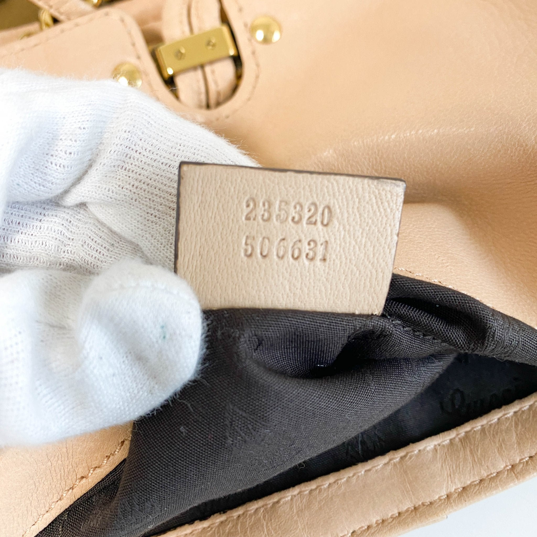 GUCCI Vintage Mini Beige Leather Bamboo Shoulder Bag, in , Sold by HIVE PRELOVED - Shoulder Bags, ,