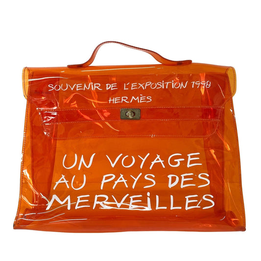 HERMÈS Hermes 1998 Expo Souvenir Orange Vinyl Handbag, in , Sold by HIVE PRELOVED - Handle Bags, ,