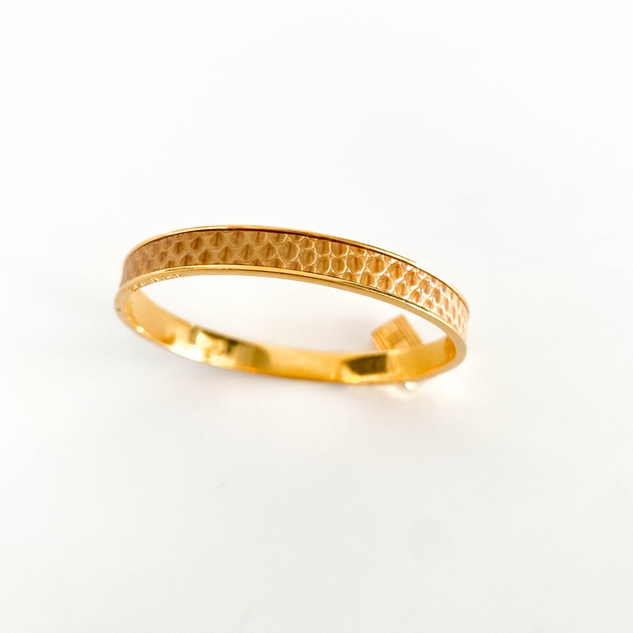 HERMÈS O'Kelly Cadena Lock Gold Plated Bangle, in , Sold by HIVE PRELOVED - Bracelets / Bangles, ,