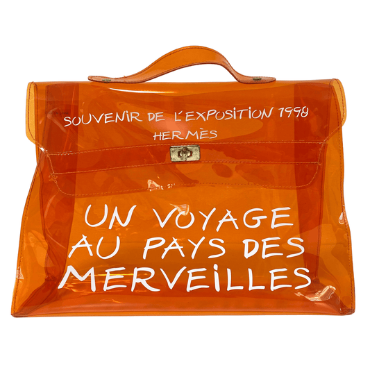 HERMÈS Orange Vinyl Kelly 40 Hand bag, in , Sold by HIVE PRELOVED - Handle Bags, ,