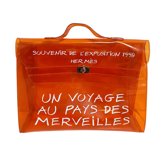 HERMÈS Vinyl Kelly 40 Orange Hand Bag, in , Sold by HIVE PRELOVED - Handle Bags, ,