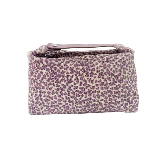 Vintage Purple Cheetah Small Print Pony Hair Hand Bag