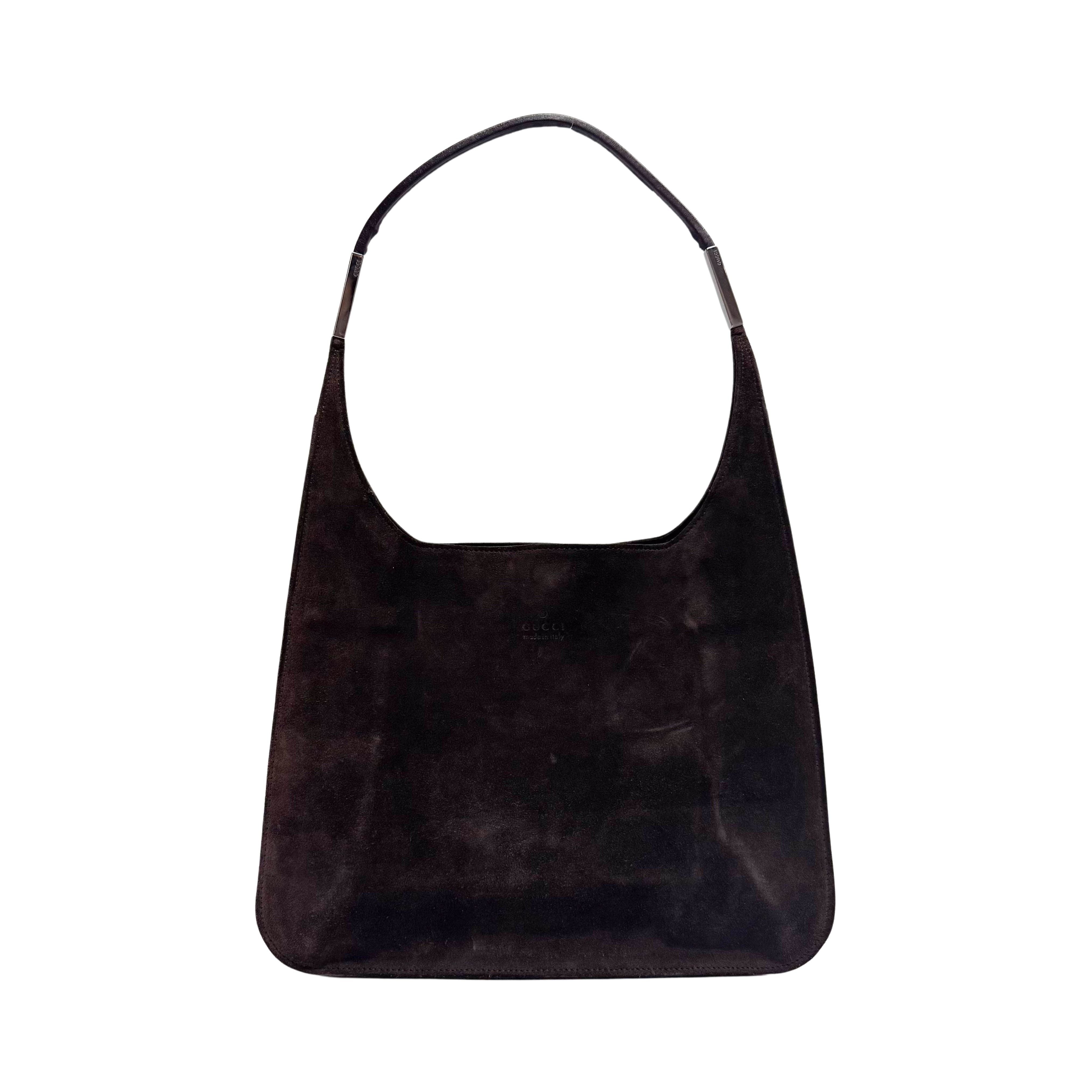 Brown Suede Shoulder Bag