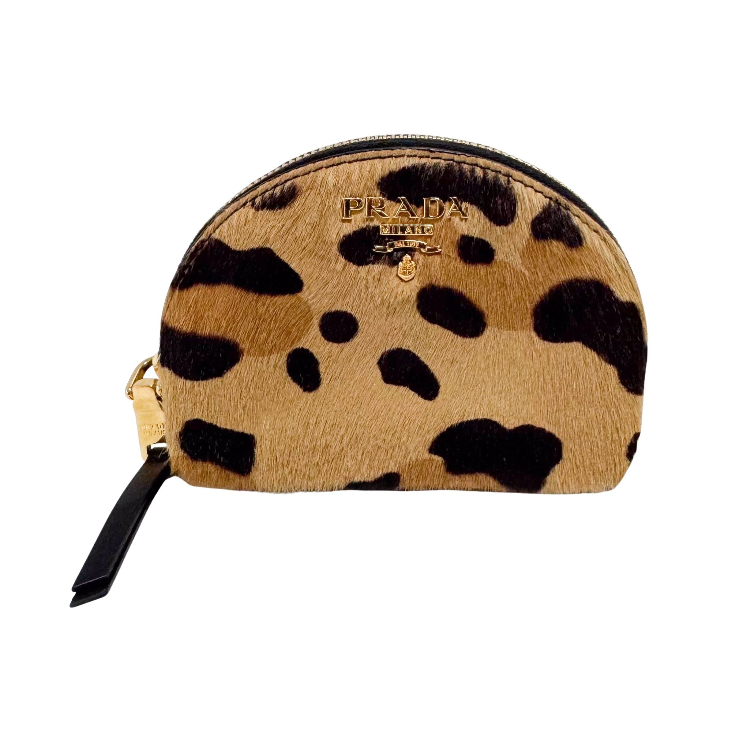 Mini Animal Print Pony Hair Pouch Accessory