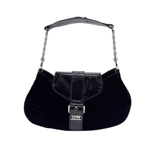 Mini Black Velvet Accessory Handbag
