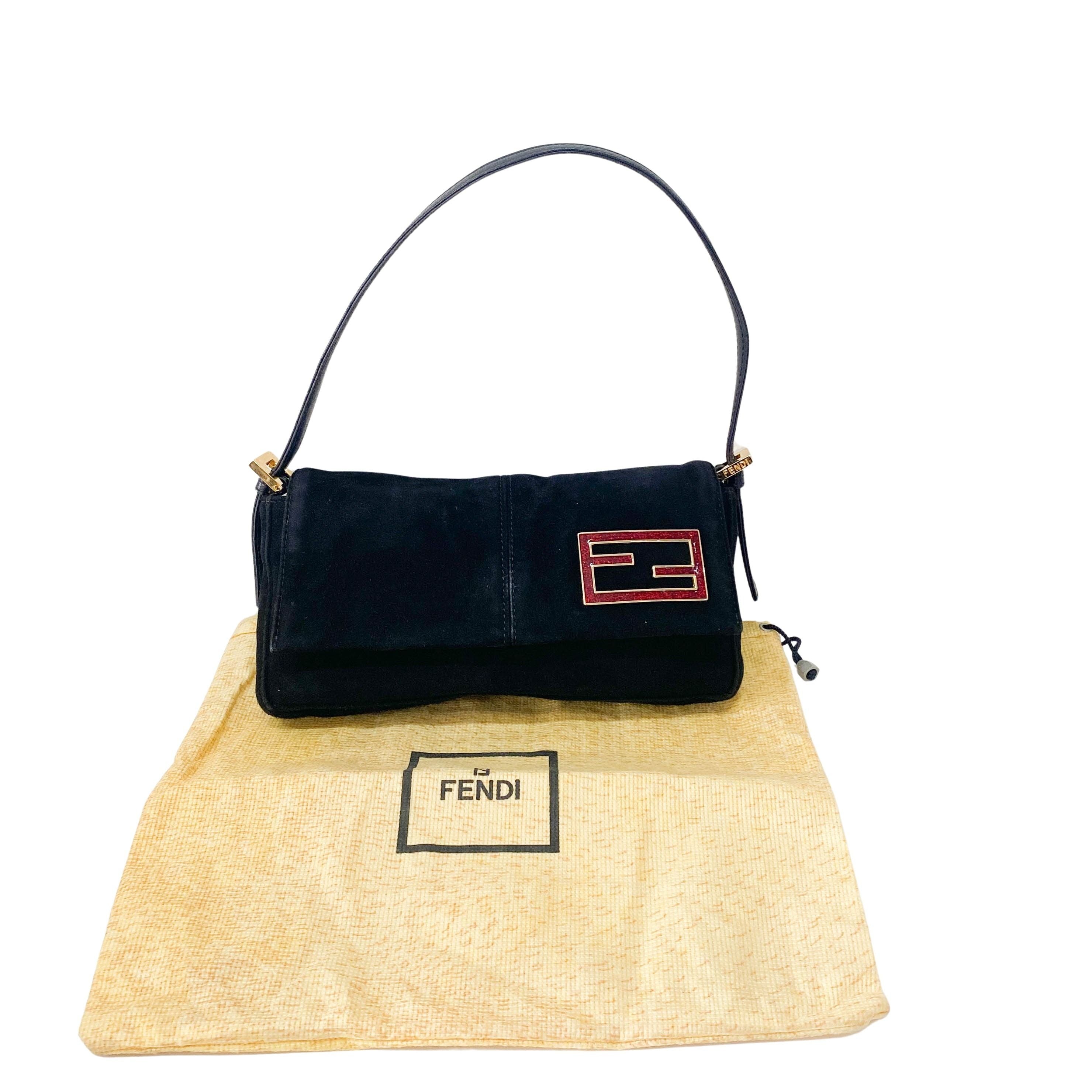 Black Suede Shoulder Bag