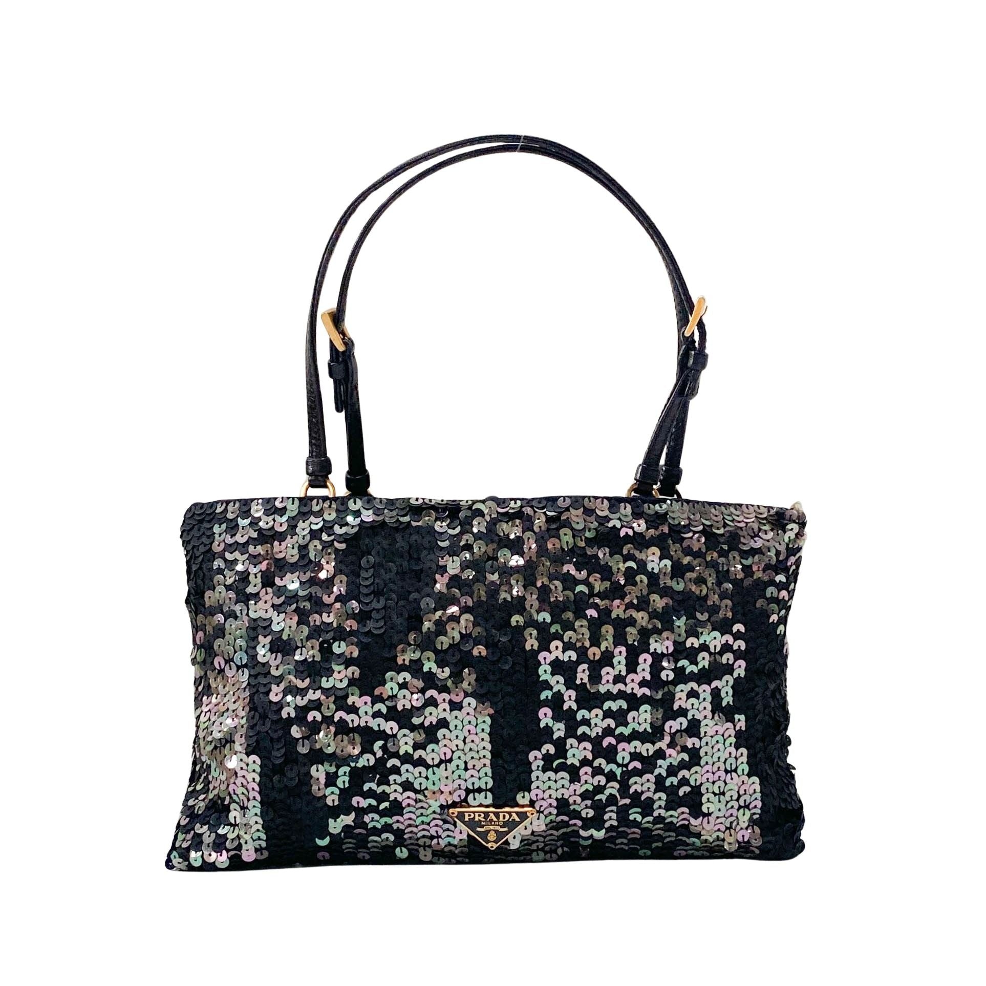 Black Sequin Handbag