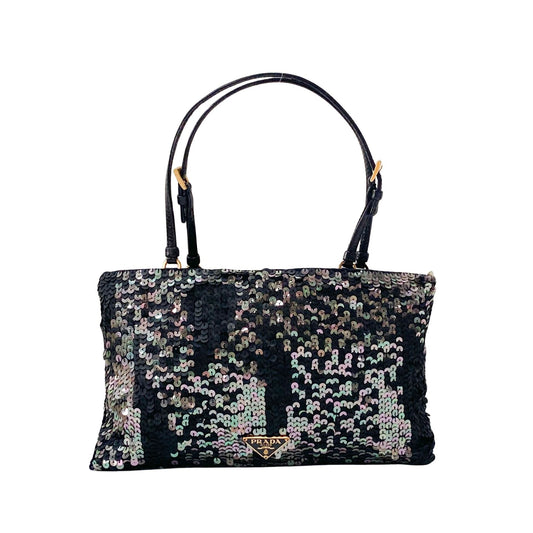 Black Sequin Handbag