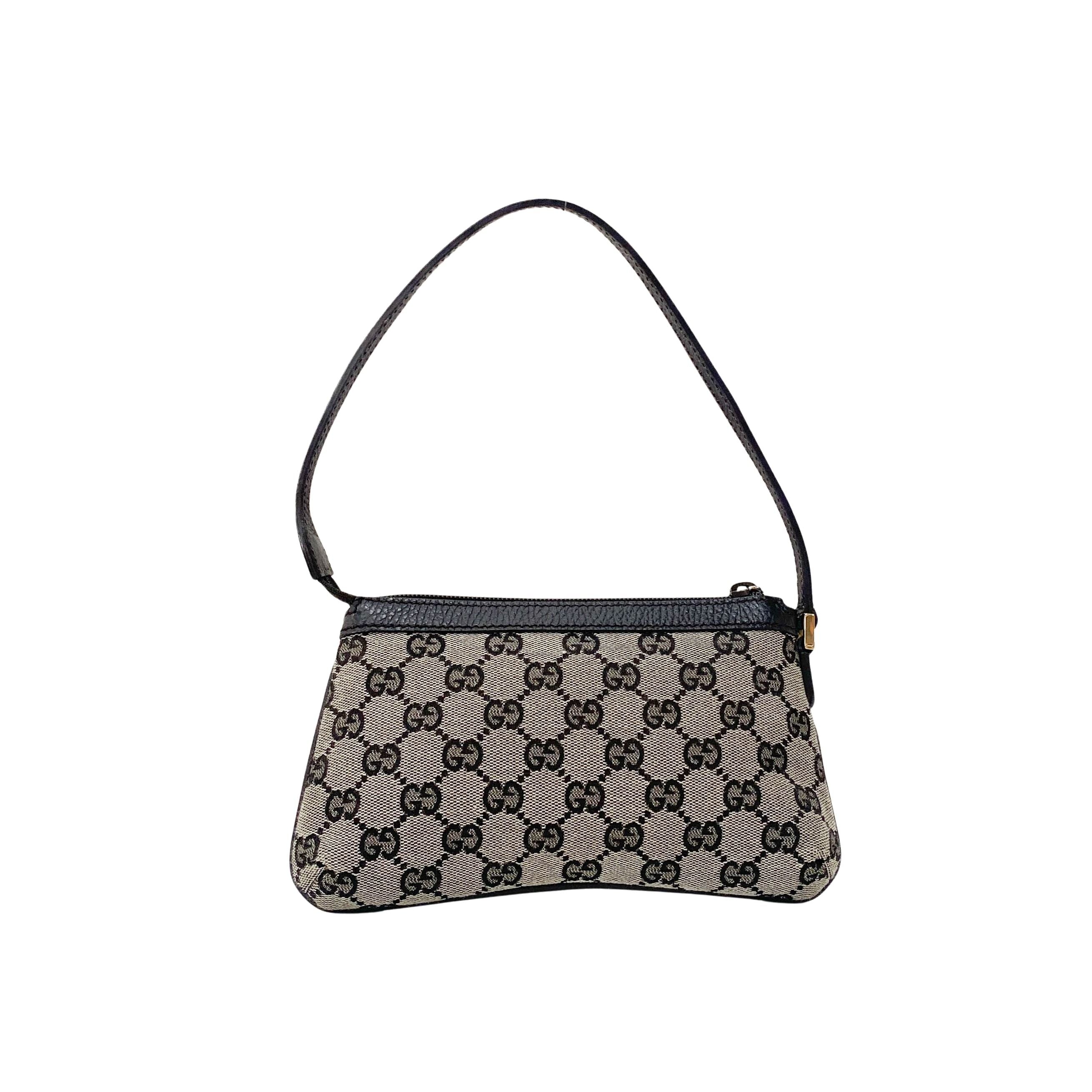 GG Supreme Brown Canvas Accessory Pouch