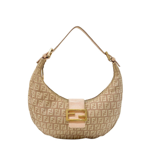 Zucchino Croissant Pink Canvas Shoulder Bag