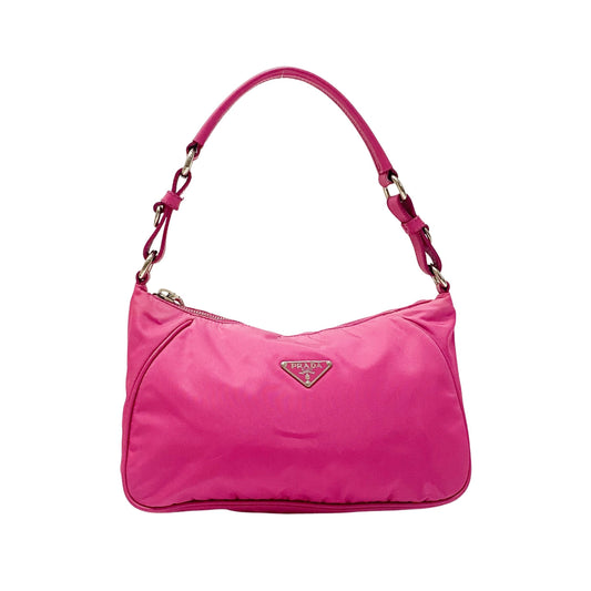 Vintage Pink Nylon Shoulder Bag