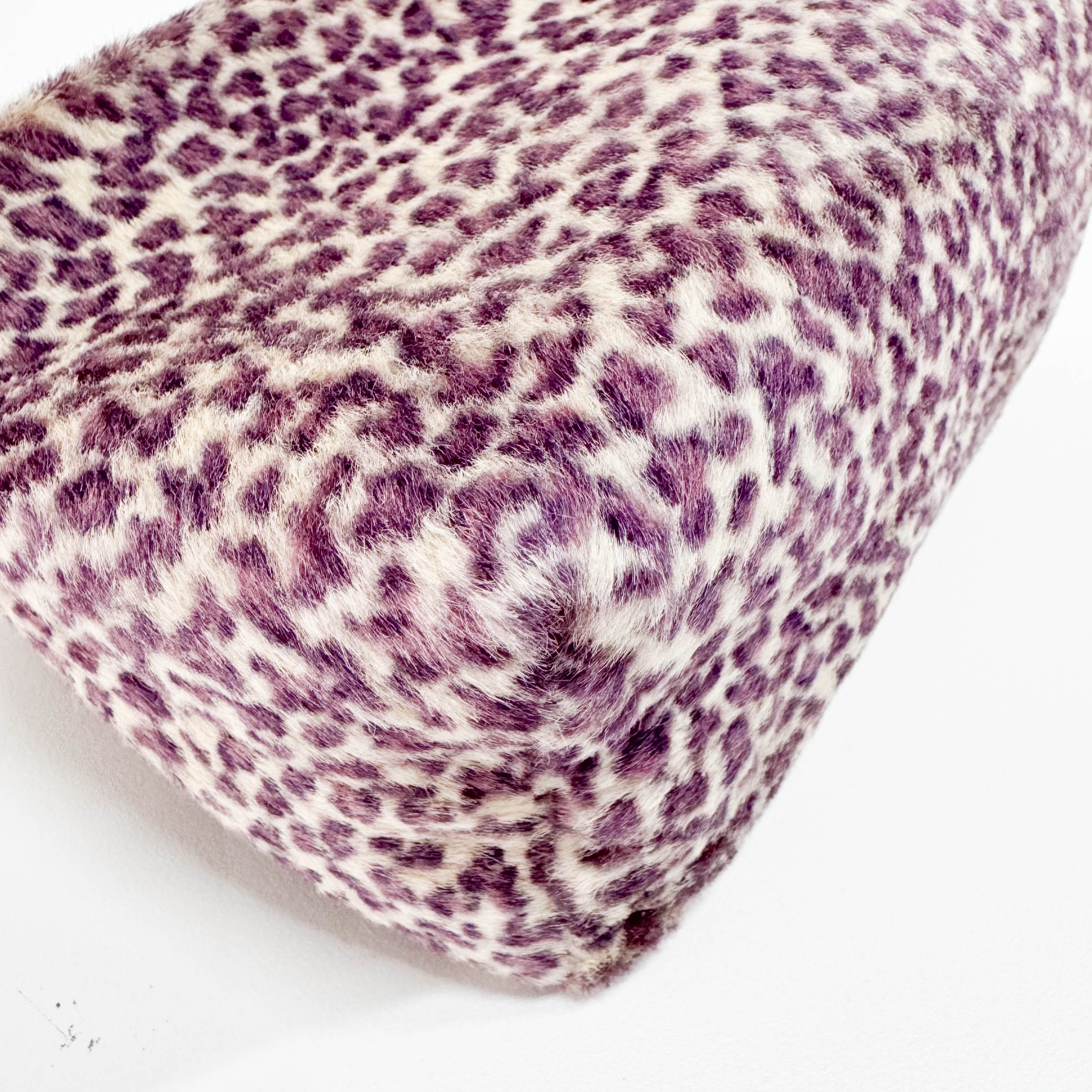 Vintage Purple Cheetah Small Print Pony Hair Hand Bag