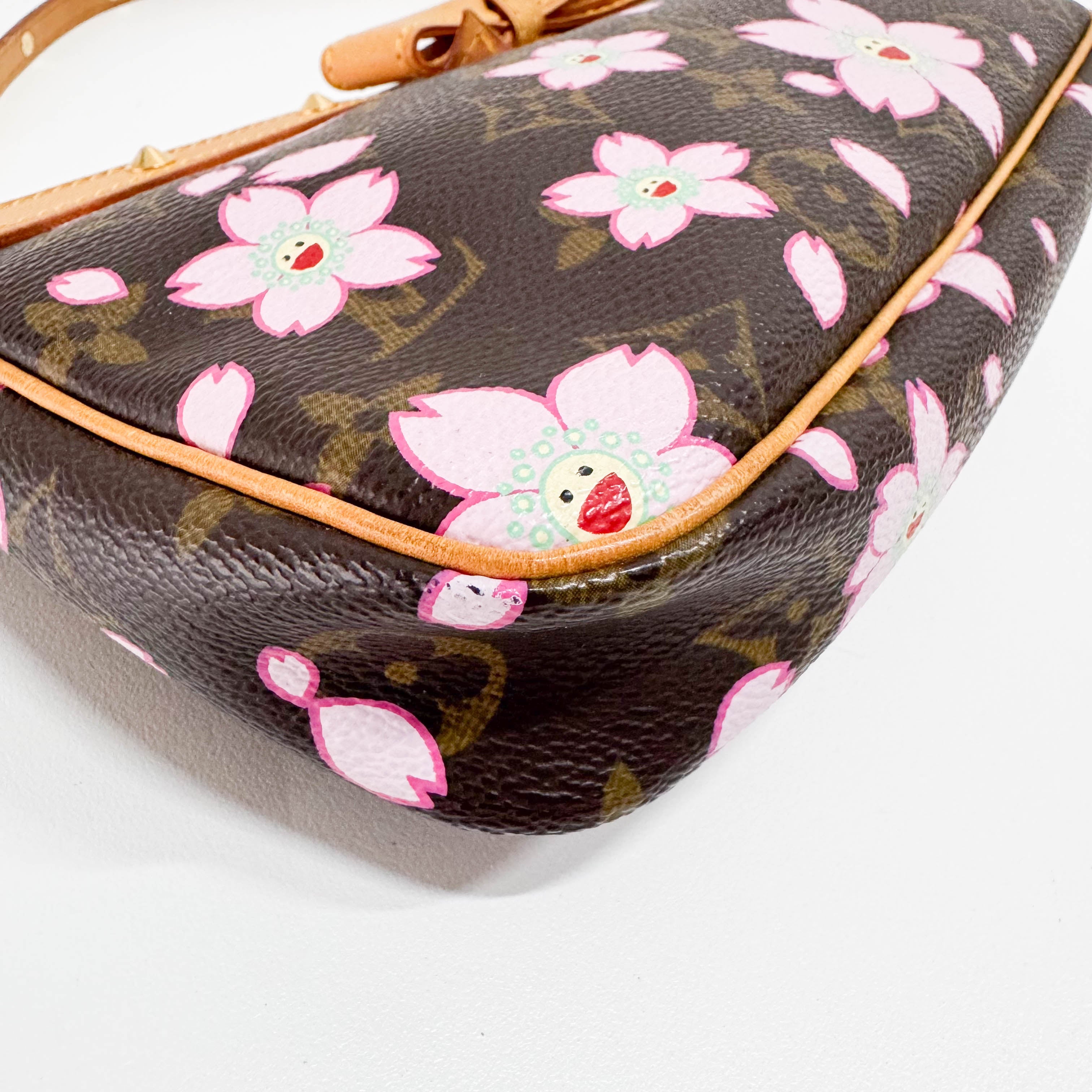 Monogram x Takashi Murakami Brown Coated Canvas Pochette Accessory