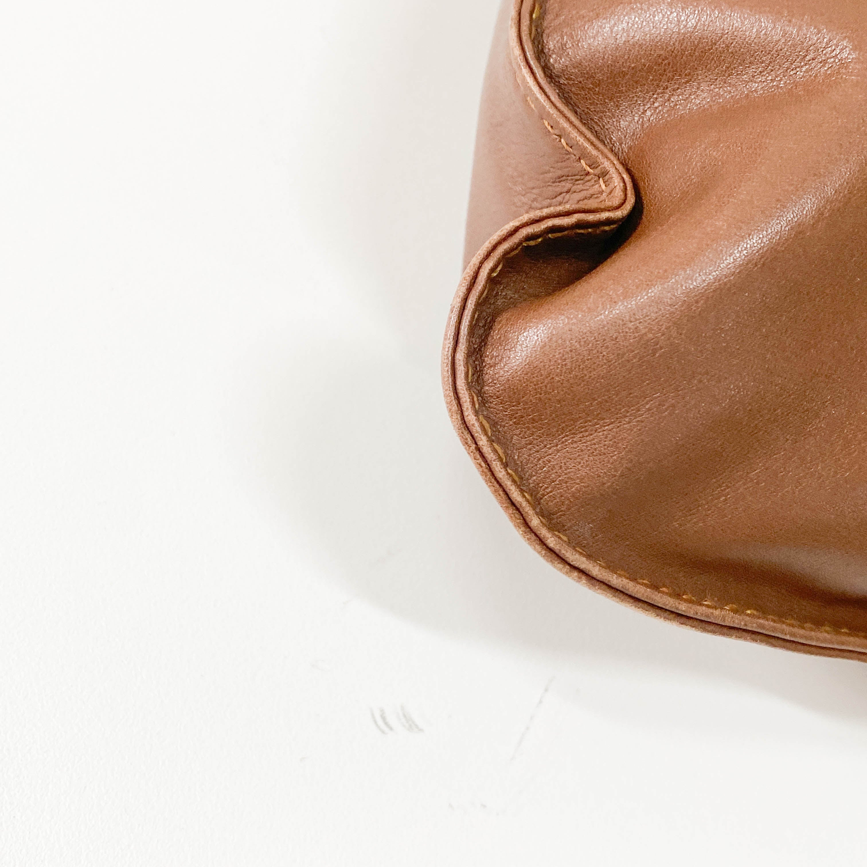 Brown Nappa Leather Shoulder Bag