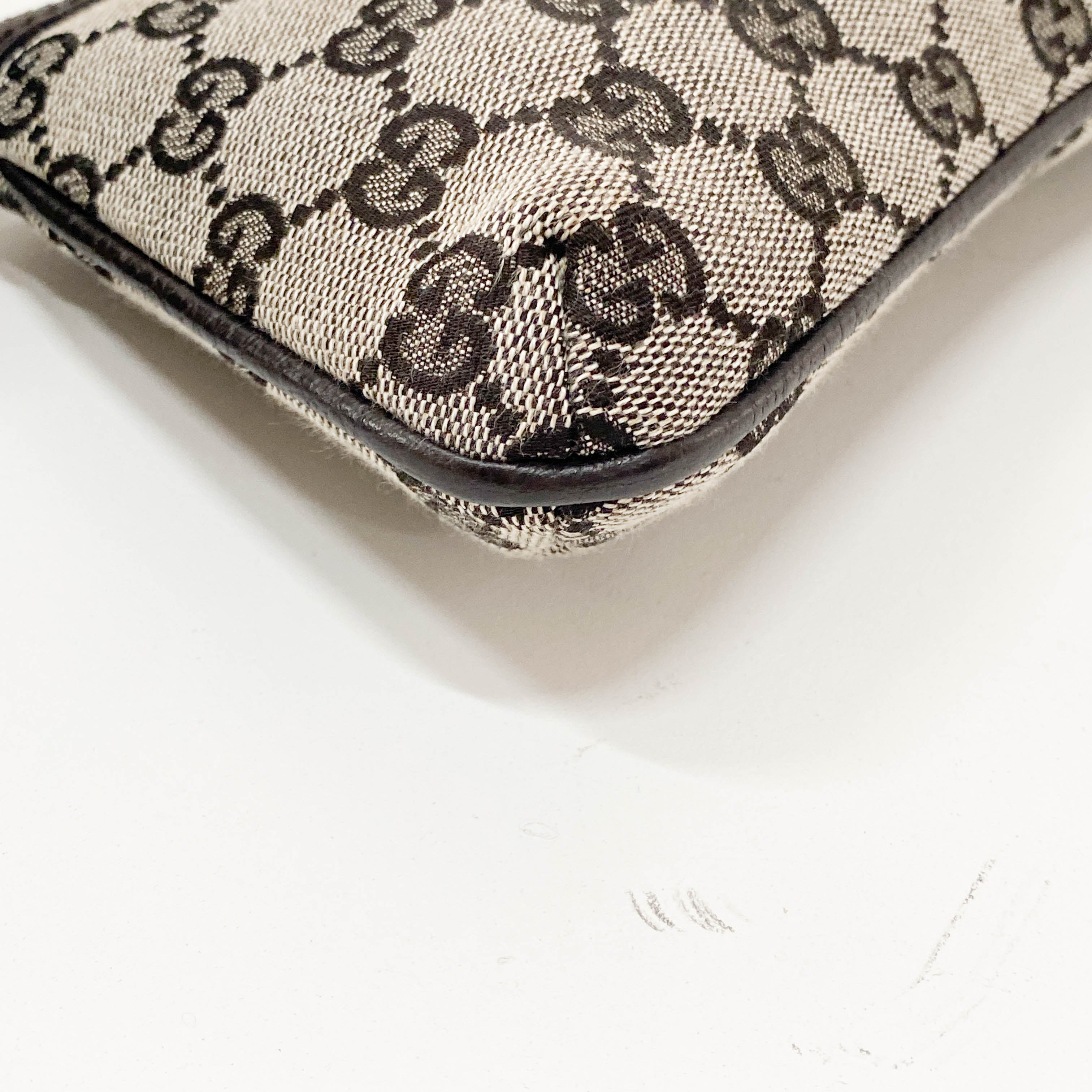 GG Supreme Brown Canvas Accessory Pouch