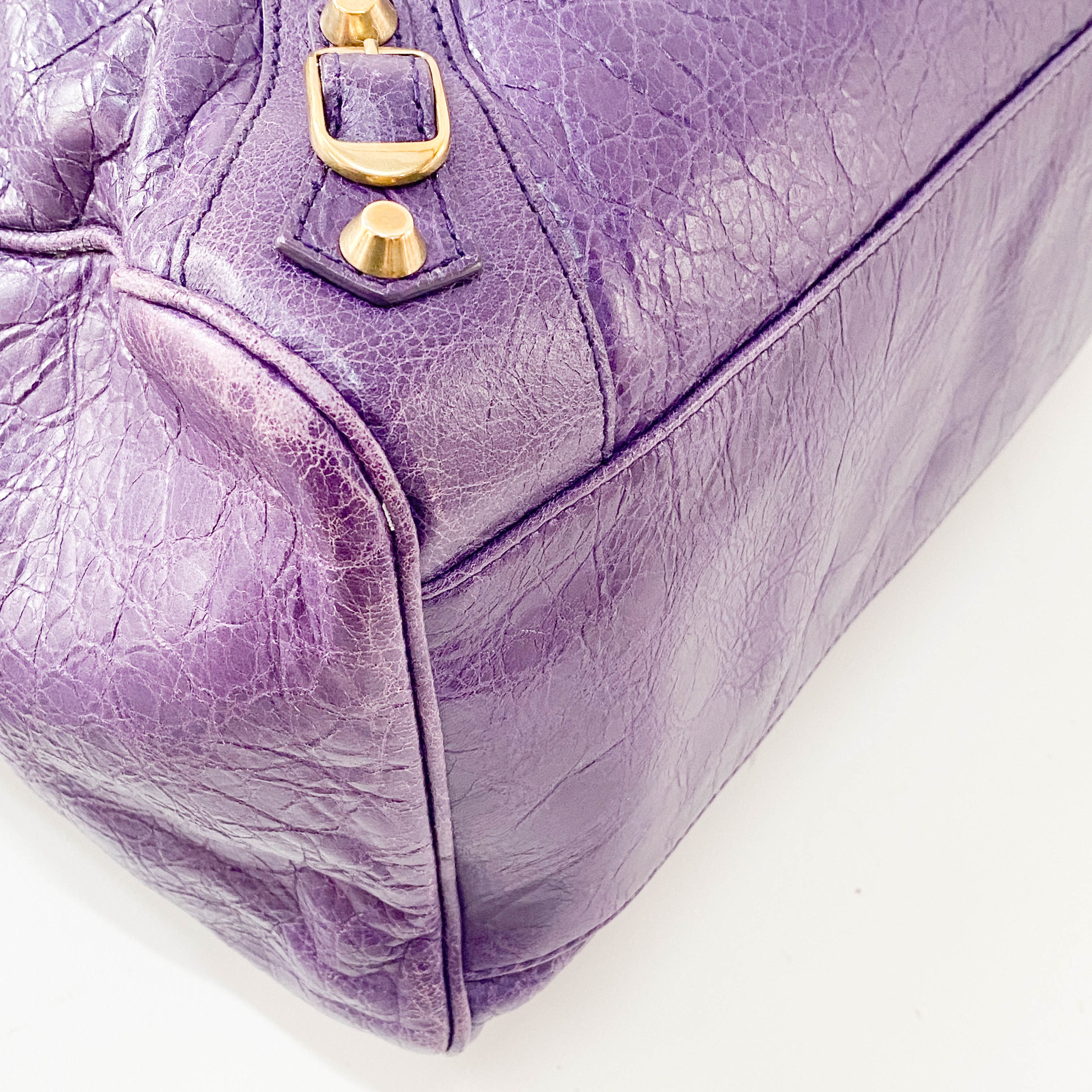 Velo Purple Leather Two Way Bag
