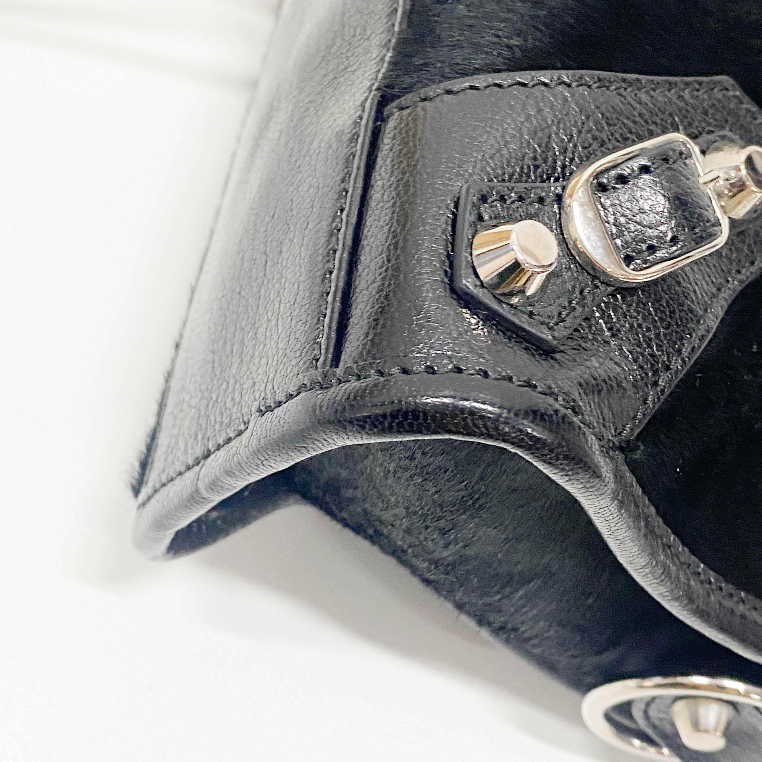 The City Mini Black Pony Hair & Leather Two Way Bag