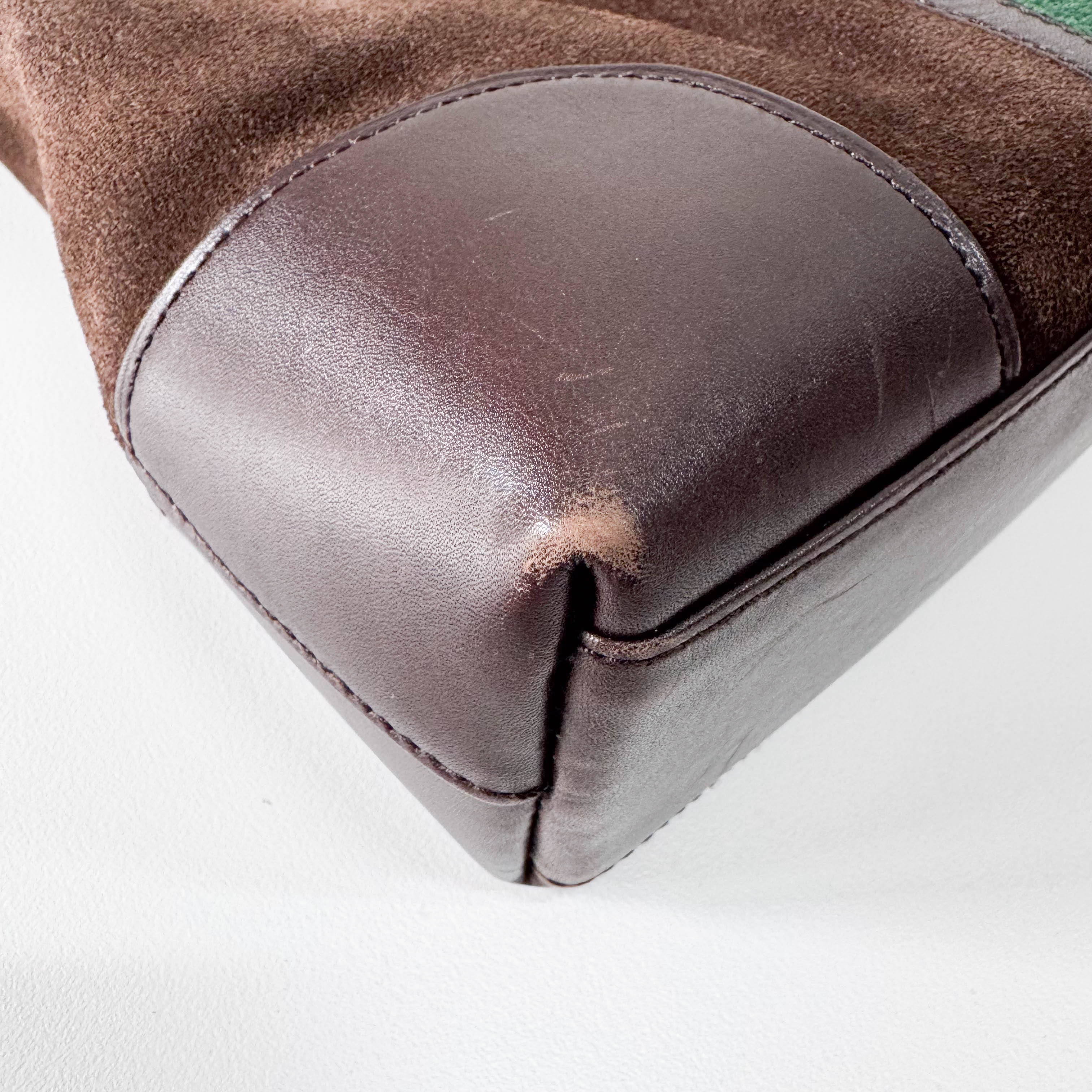 Brown Suede Shoulder Bag