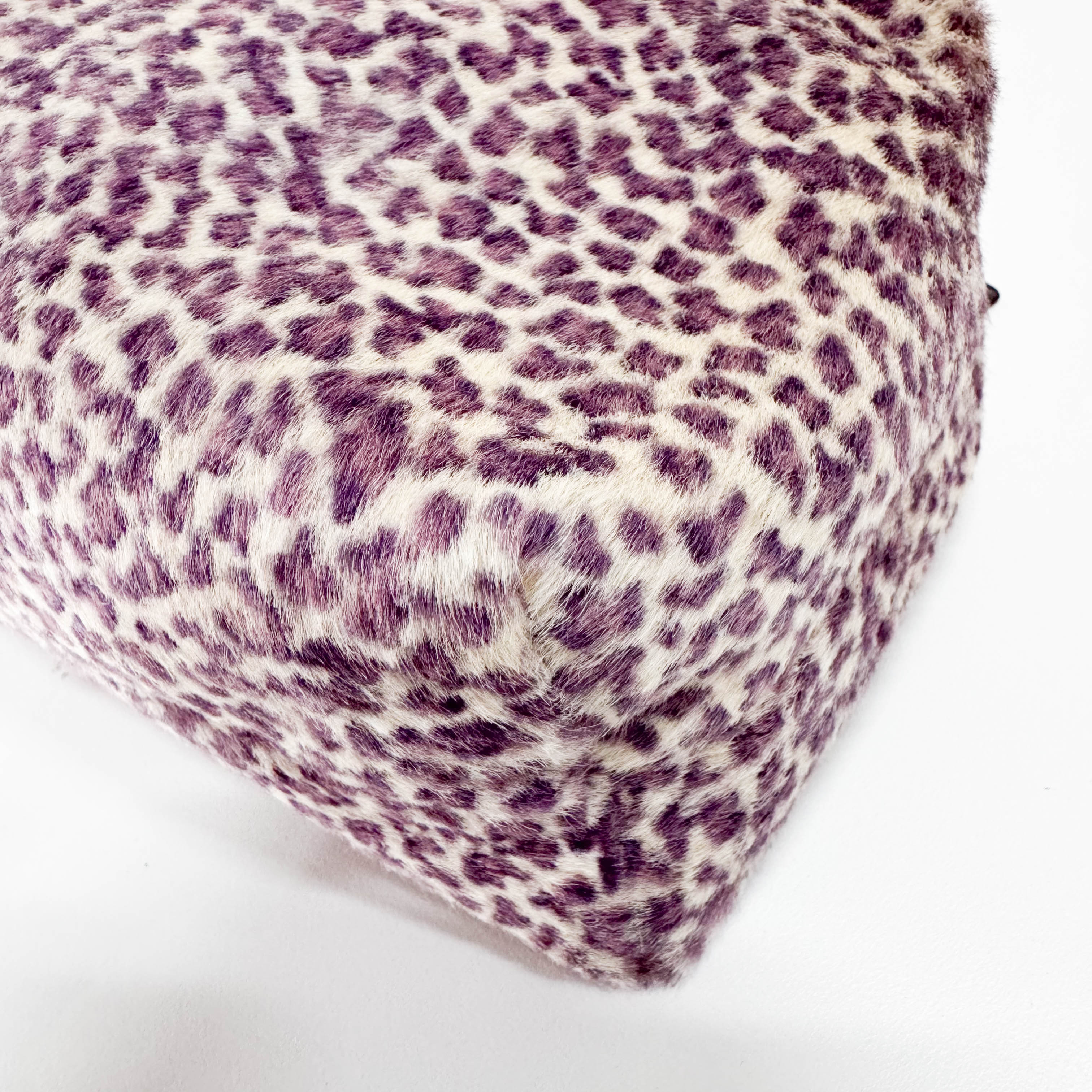 Vintage Purple Cheetah Small Print Pony Hair Hand Bag