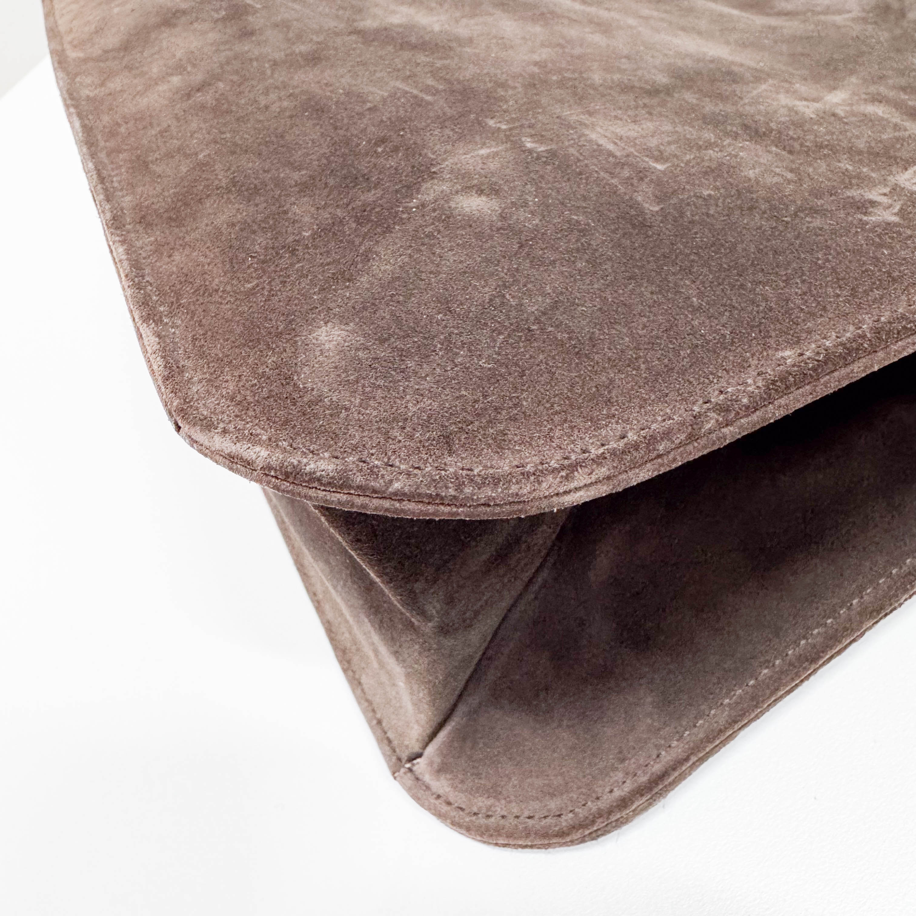 Brown Suede Shoulder Bag