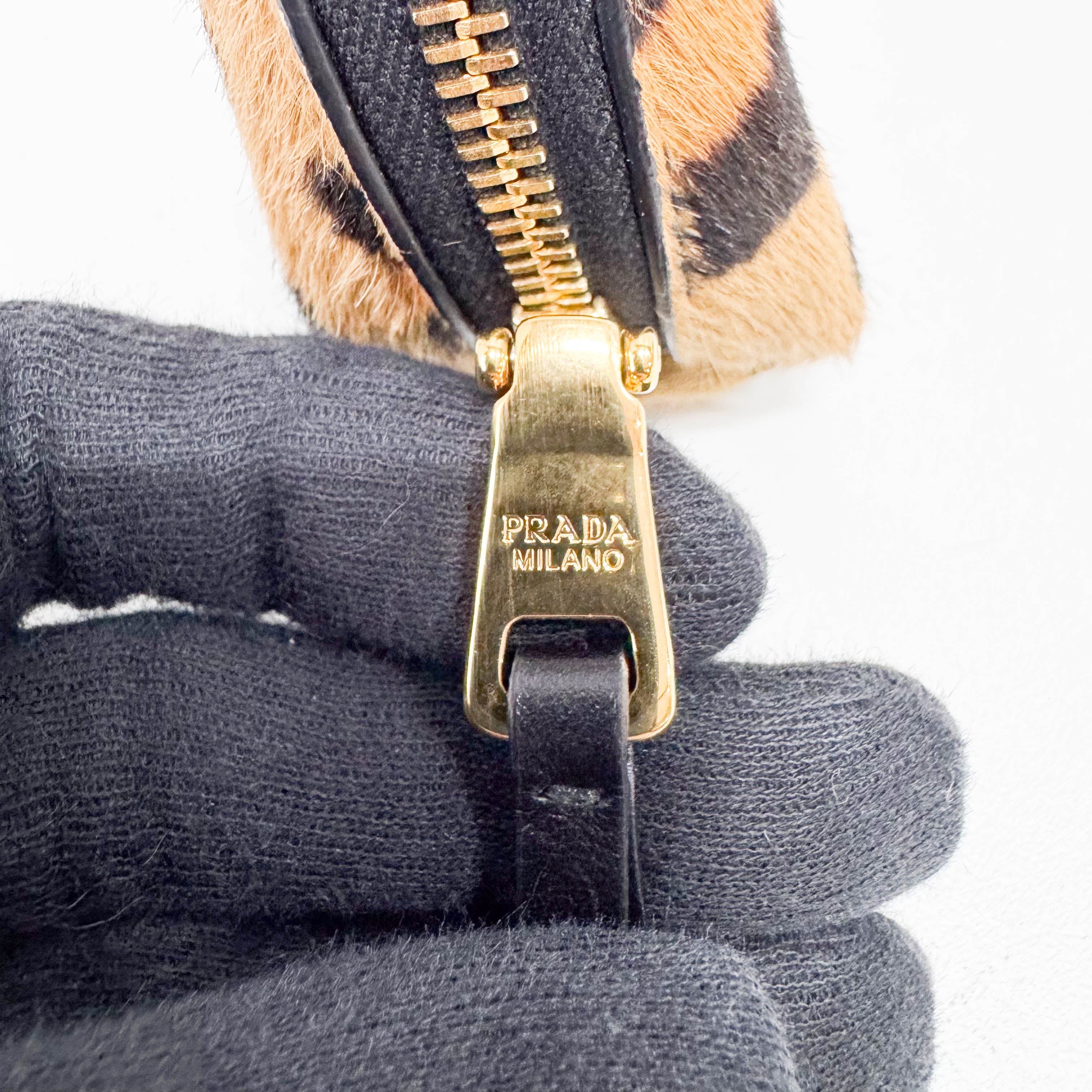 Mini Animal Print Pony Hair Pouch Accessory