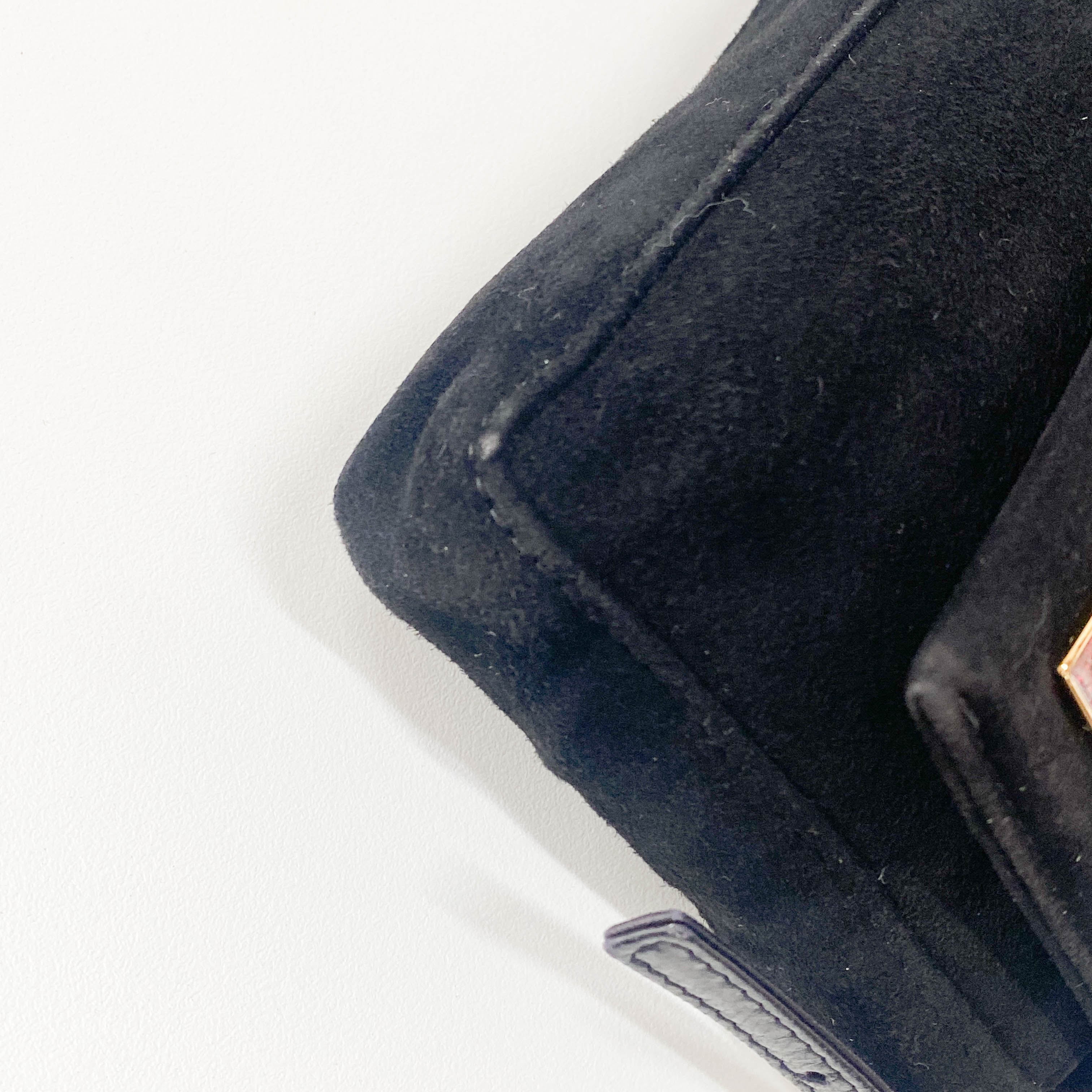 Black Suede Shoulder Bag