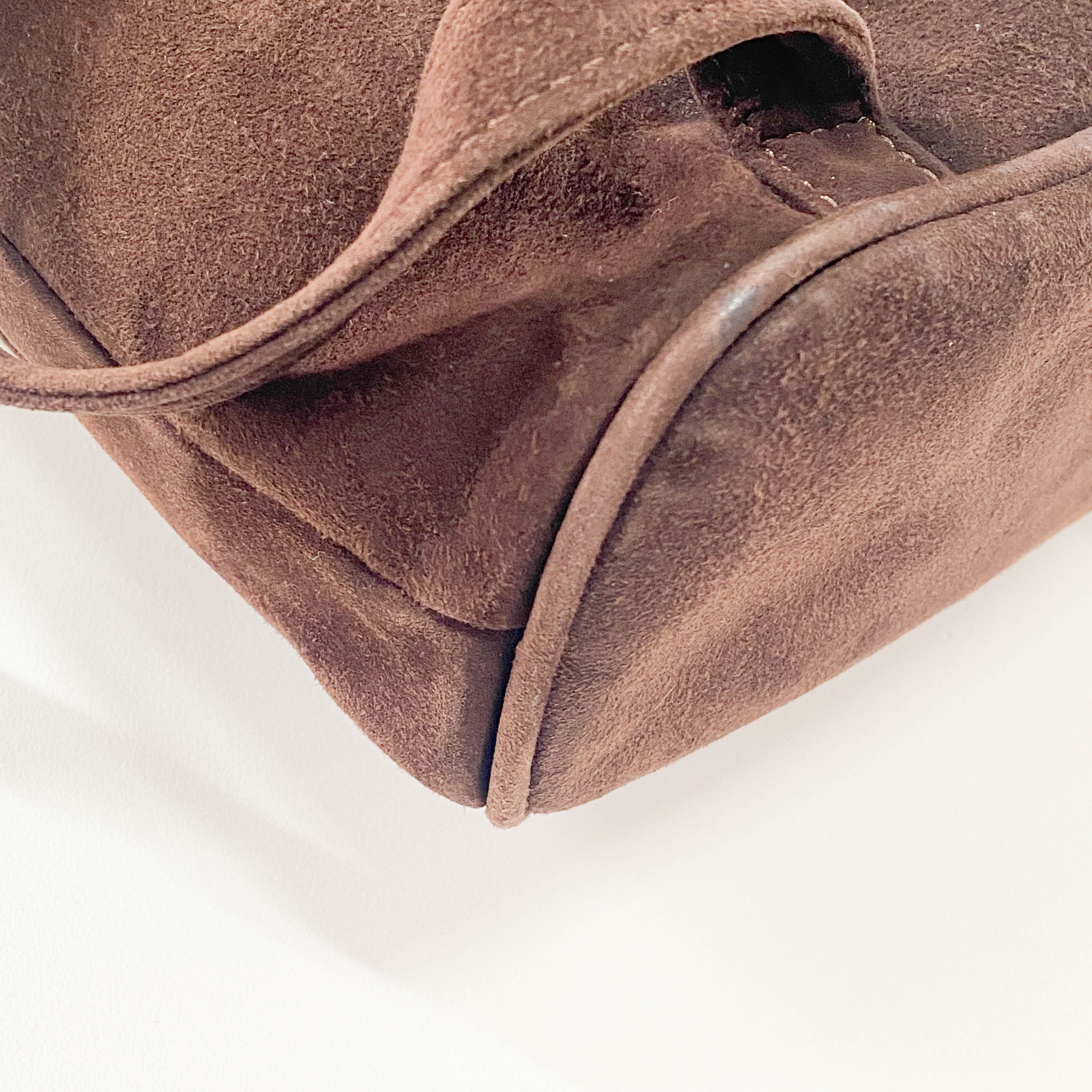Brown Suede Backpack