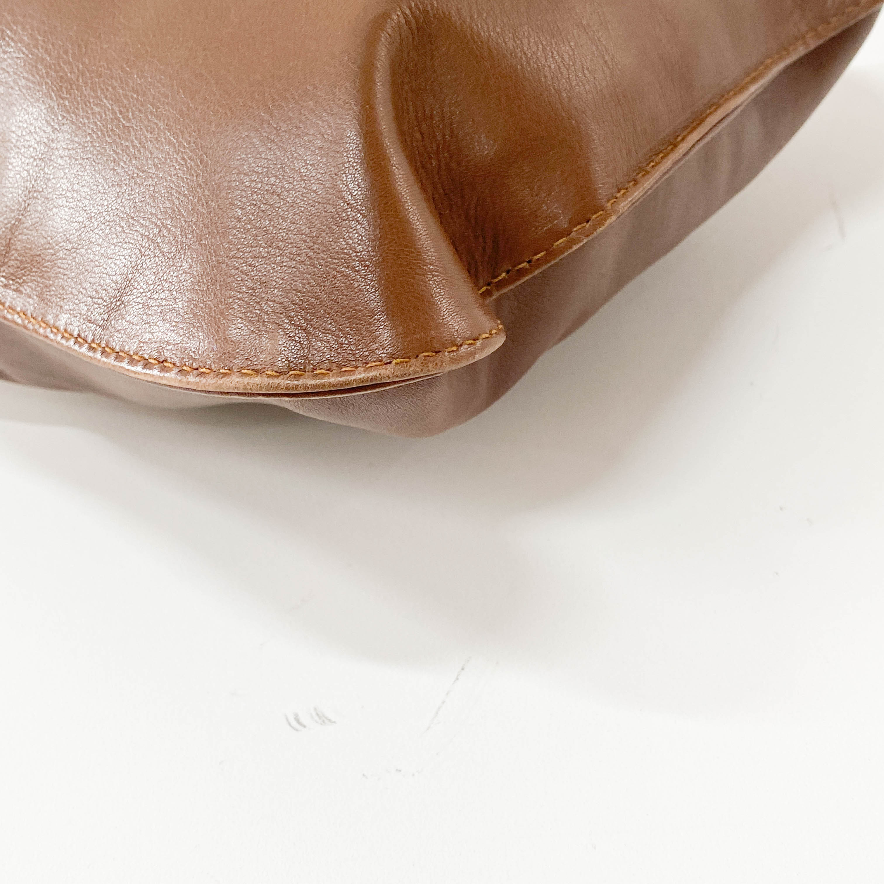 Brown Nappa Leather Shoulder Bag