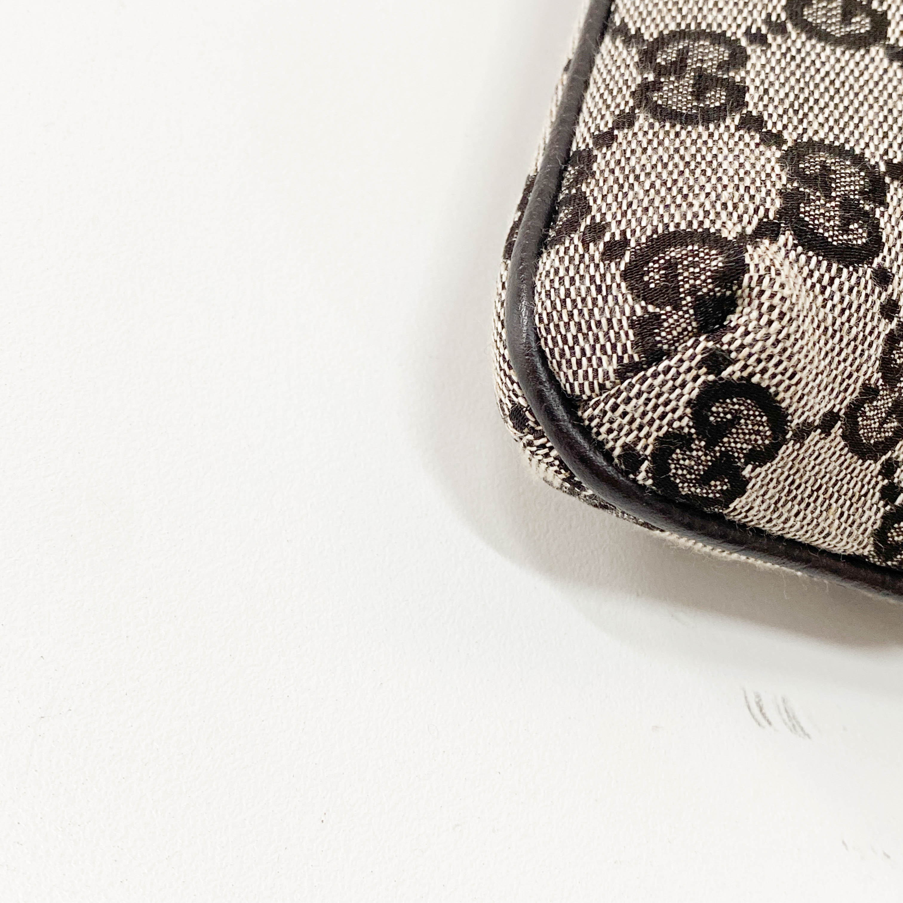 GG Supreme Brown Canvas Accessory Pouch