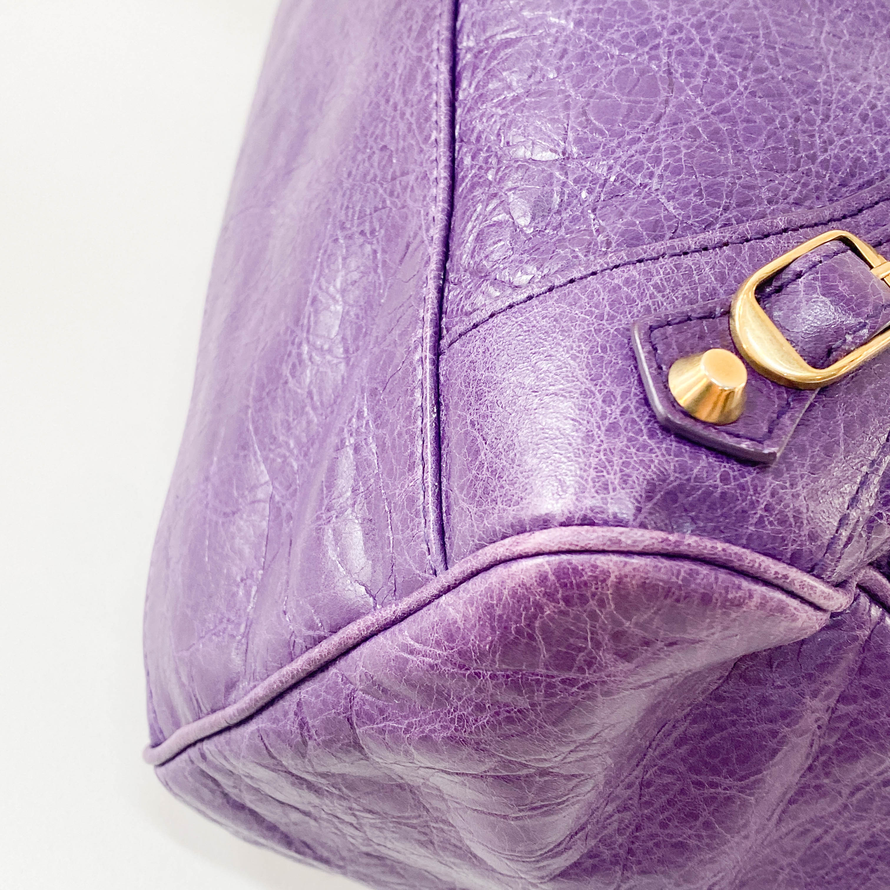 Velo Purple Leather Two Way Bag