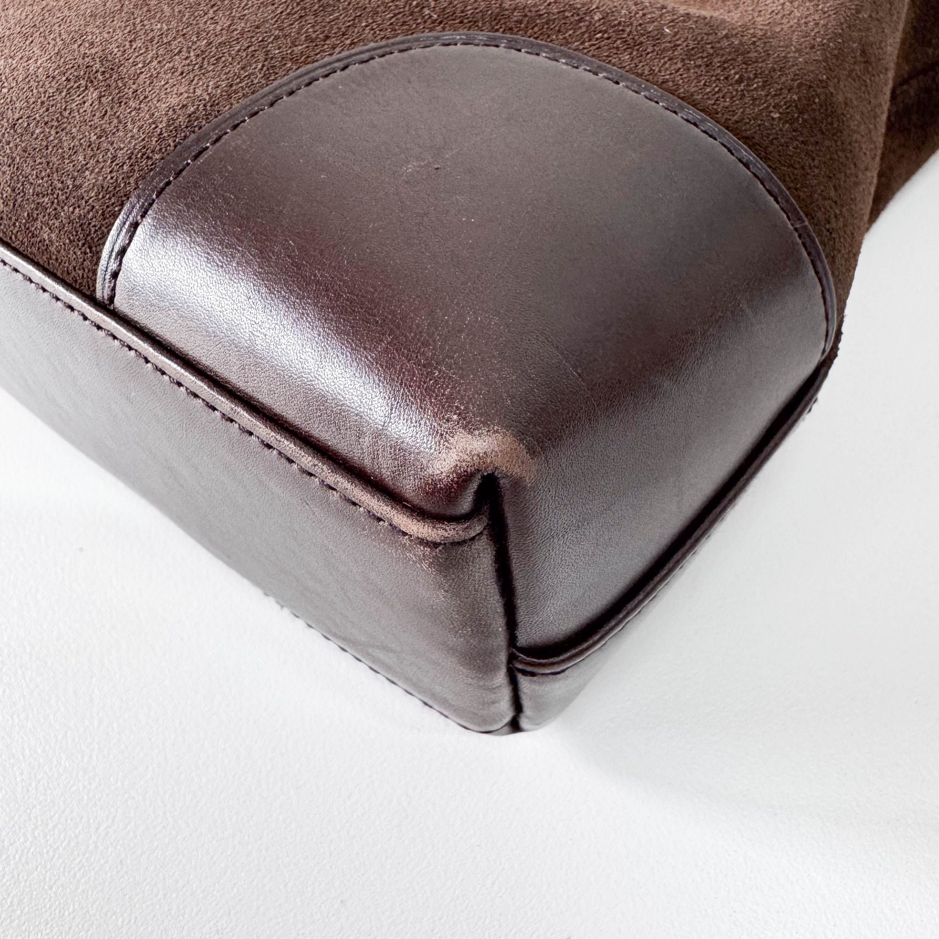 Brown Suede Shoulder Bag