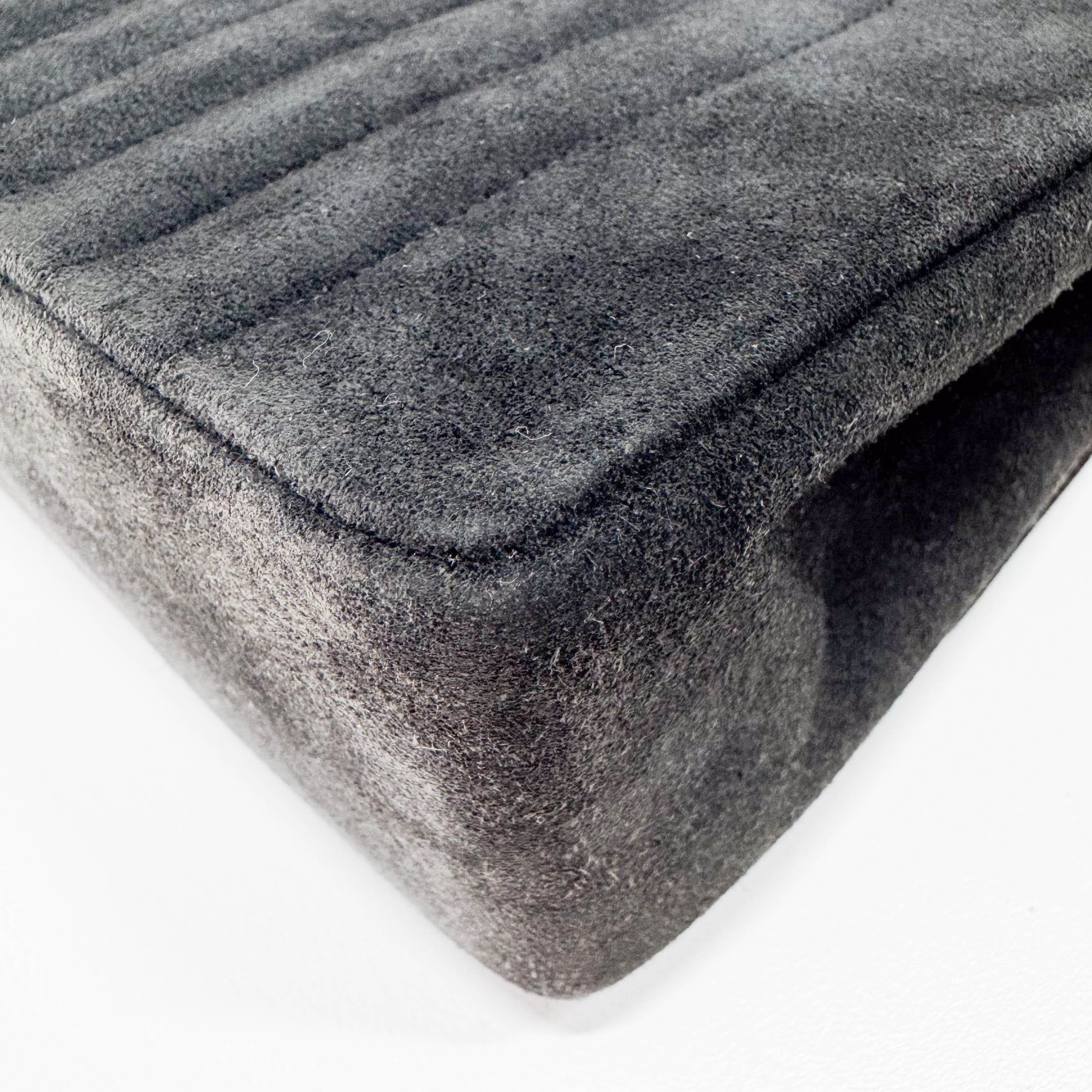 Mademoiselle Black Suede Crossbody Bag