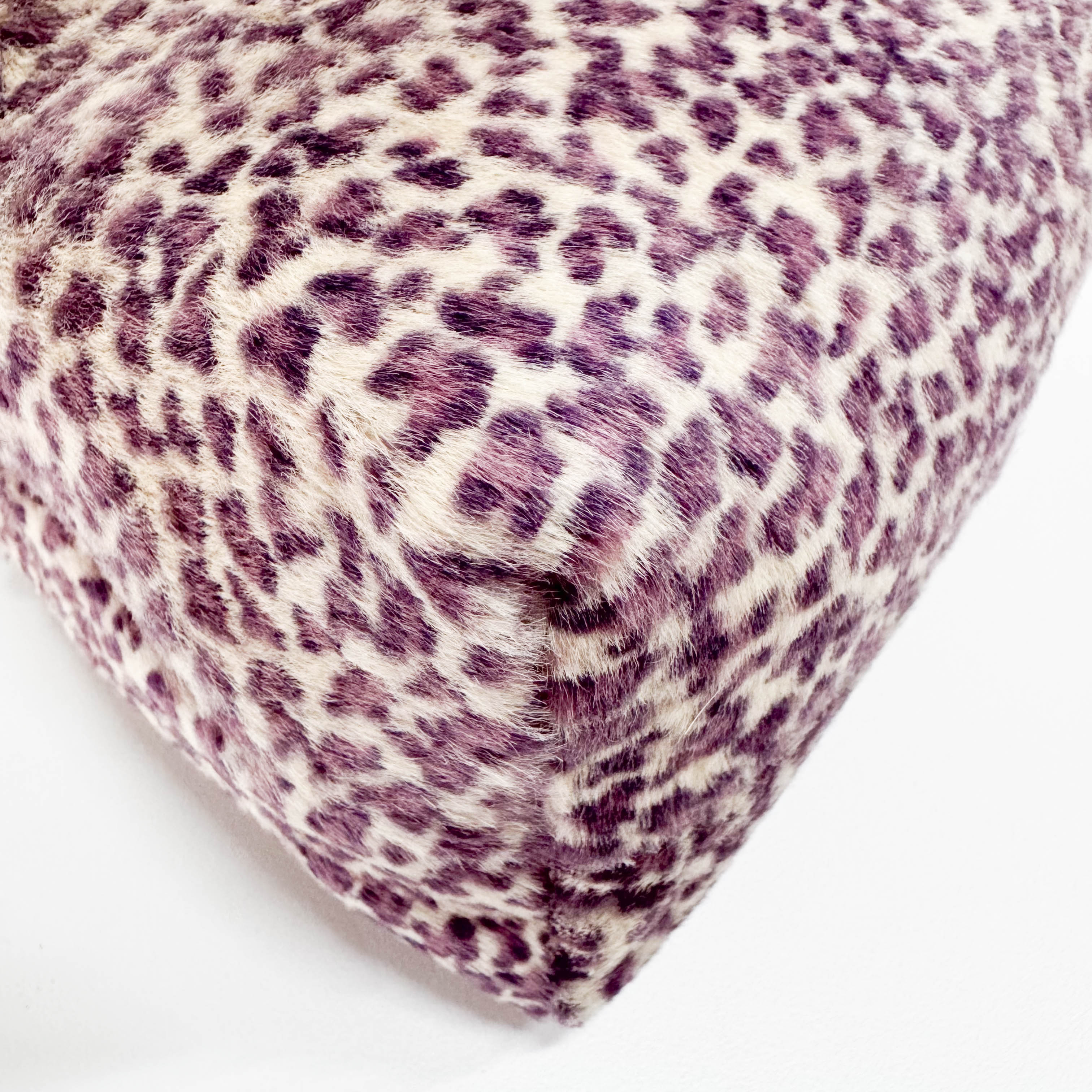 Vintage Purple Cheetah Small Print Pony Hair Hand Bag