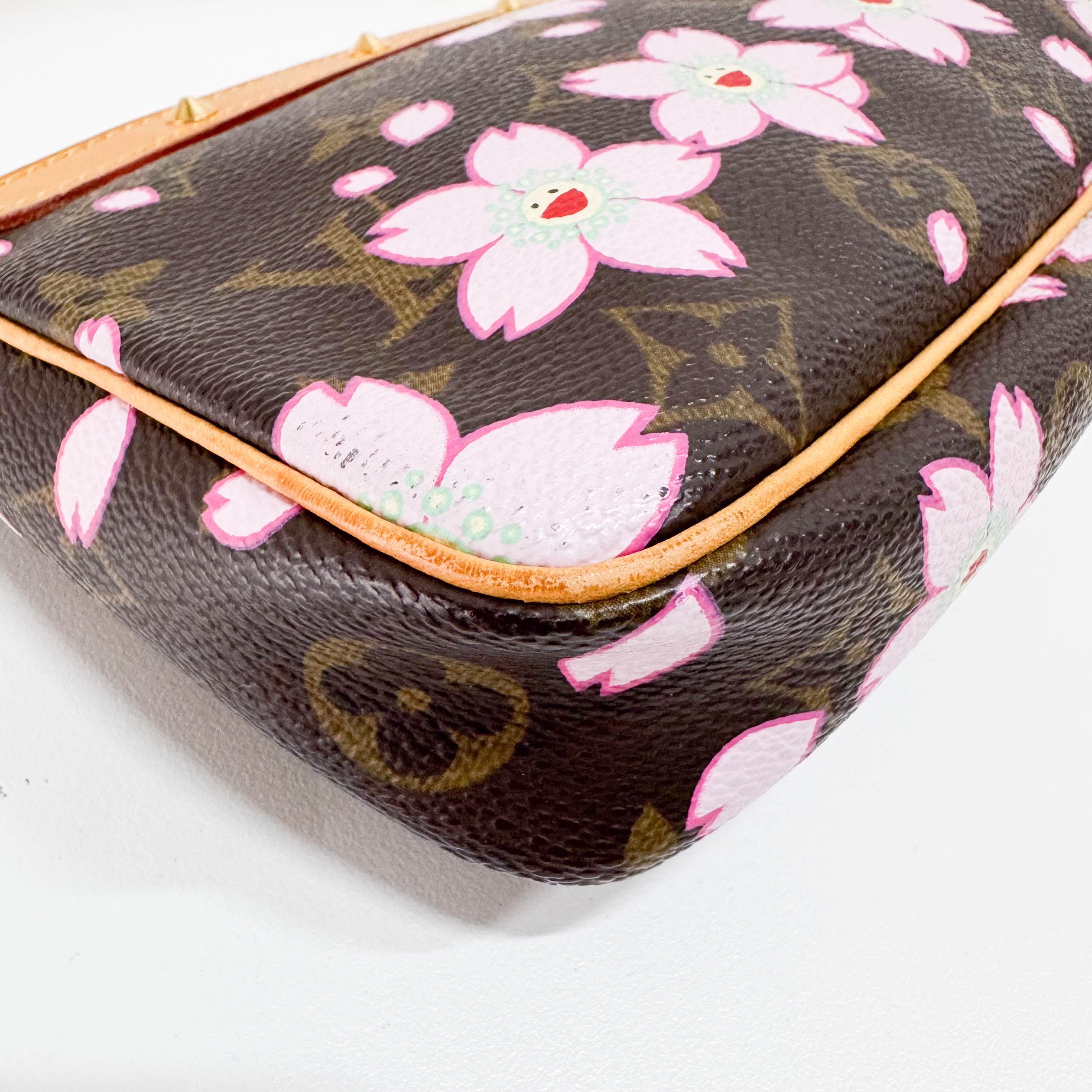 Monogram x Takashi Murakami Brown Coated Canvas Pochette Accessory