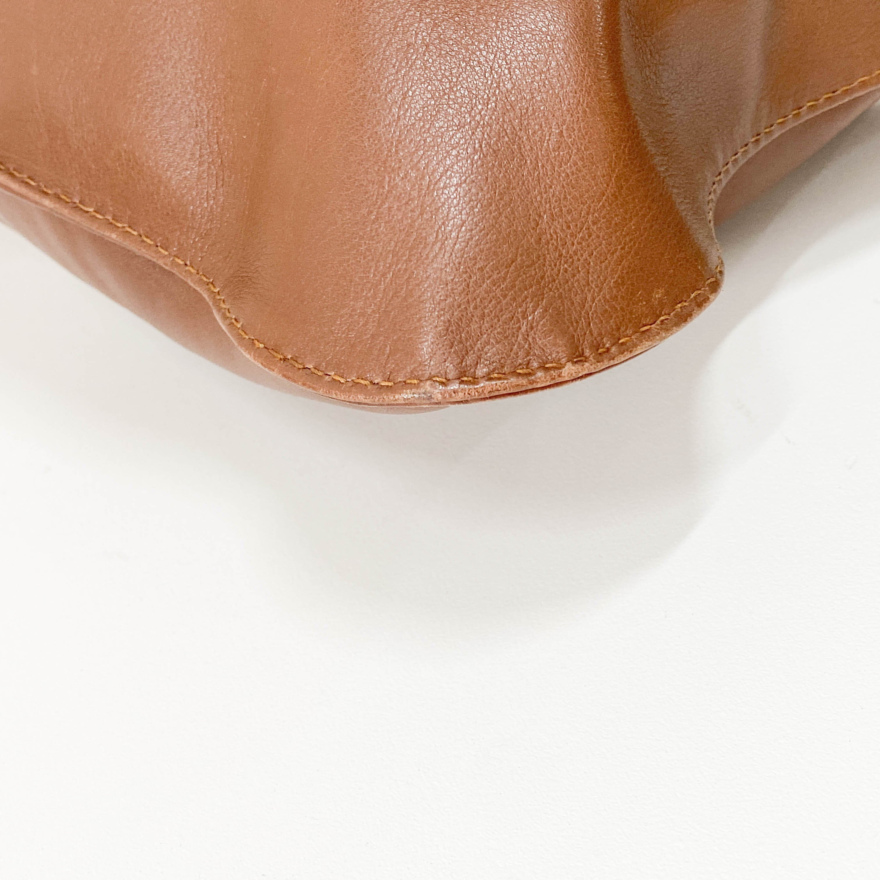 Brown Nappa Leather Shoulder Bag