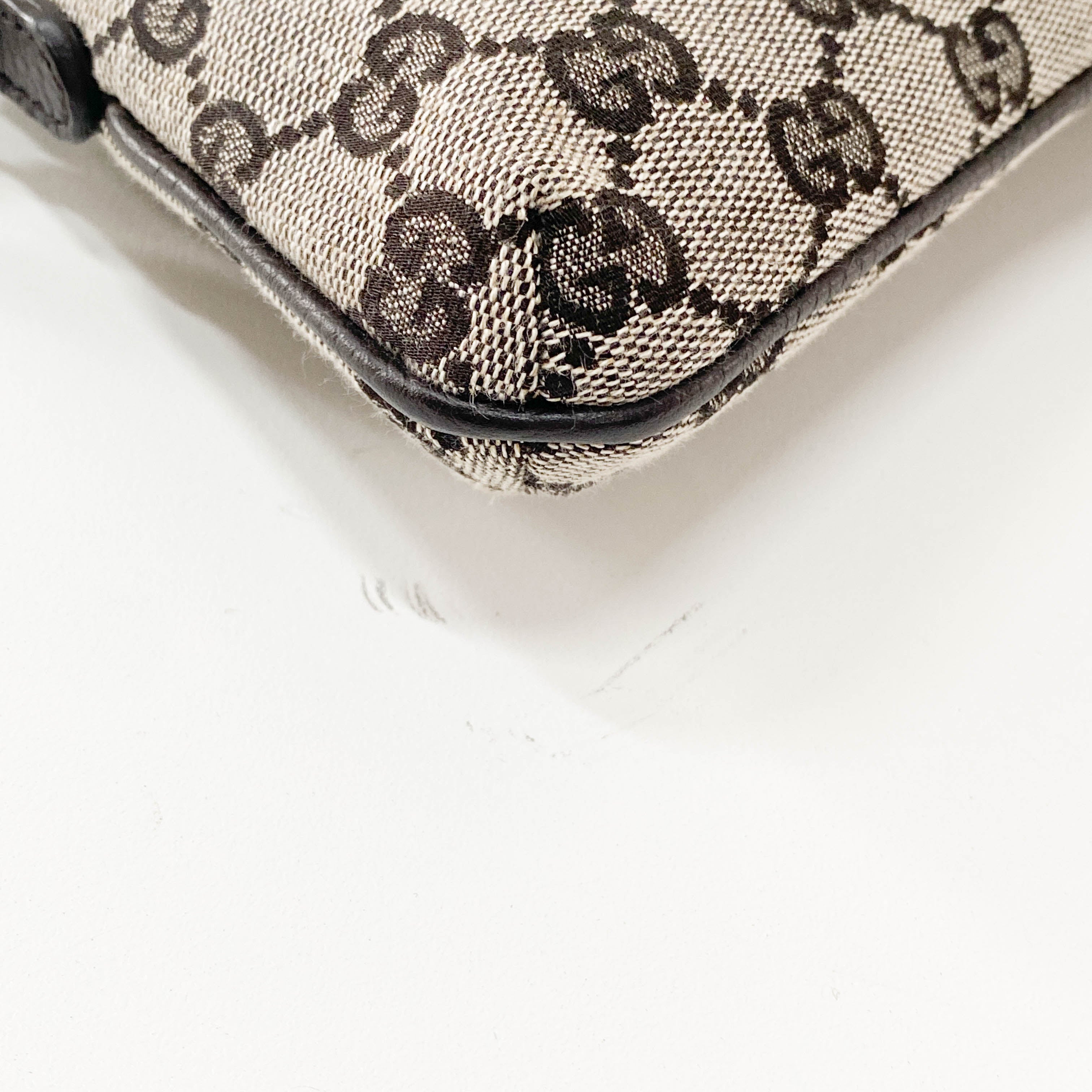 GG Supreme Brown Canvas Accessory Pouch