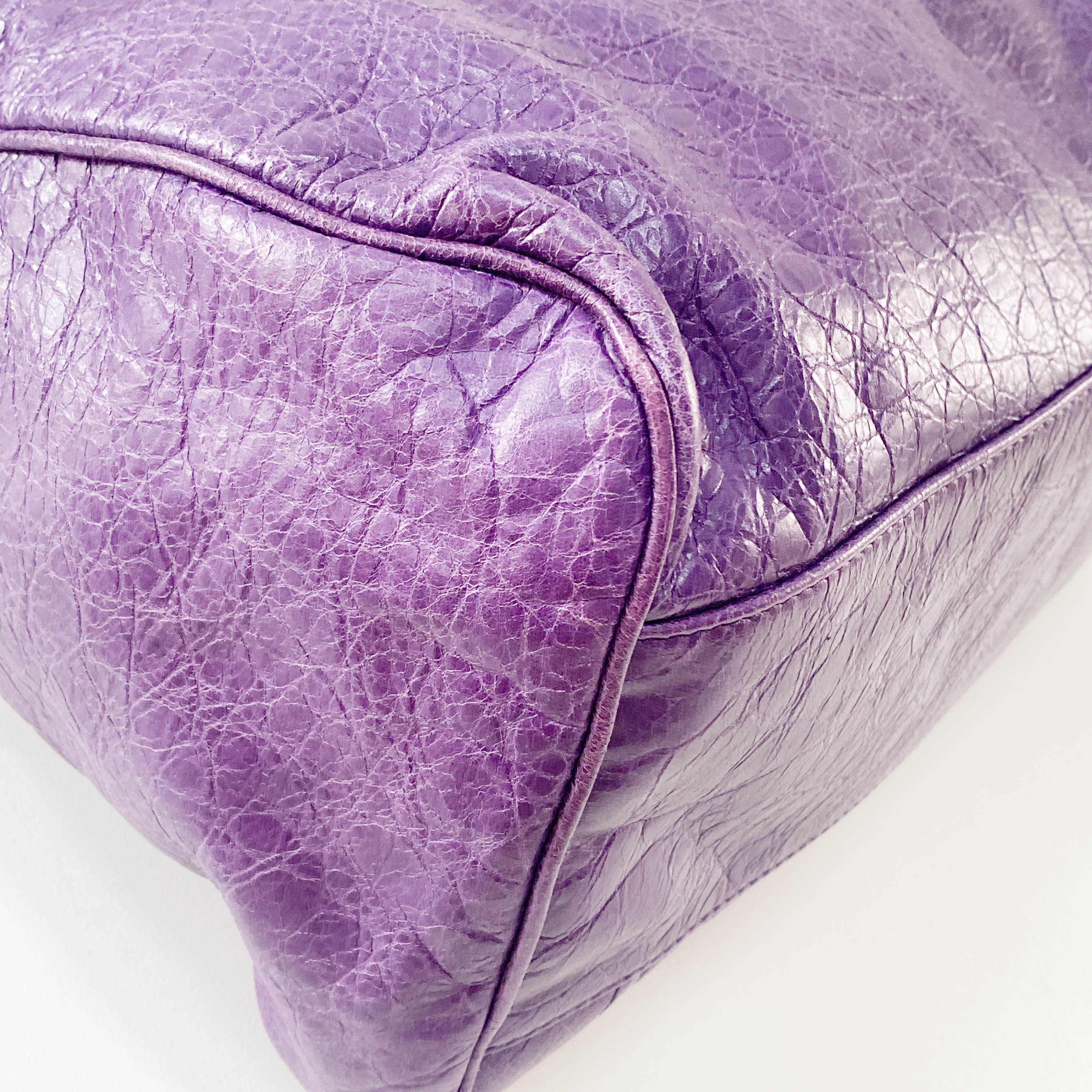 Velo Purple Leather Two Way Bag