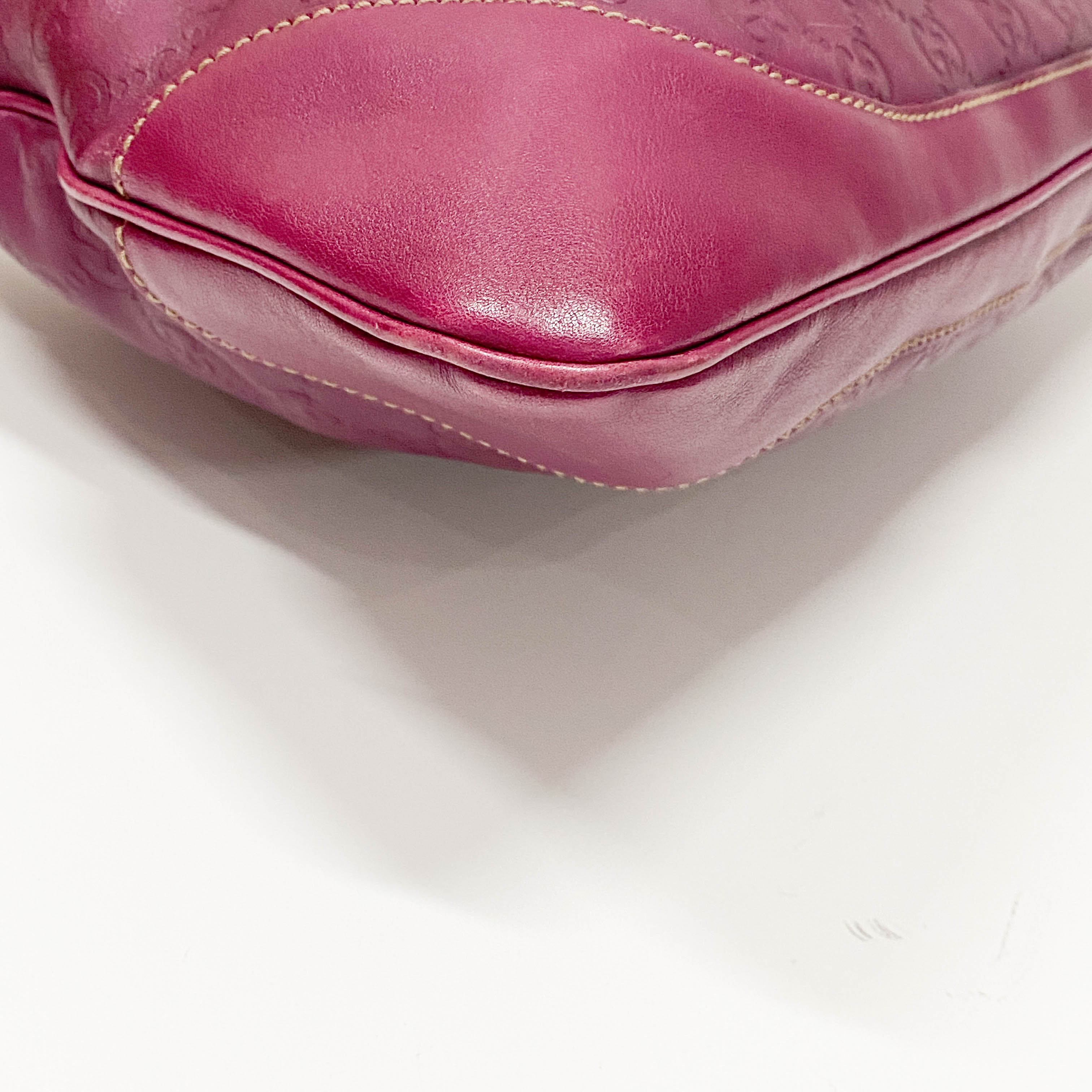 Guccissima Pink Leather Shoulder Bag