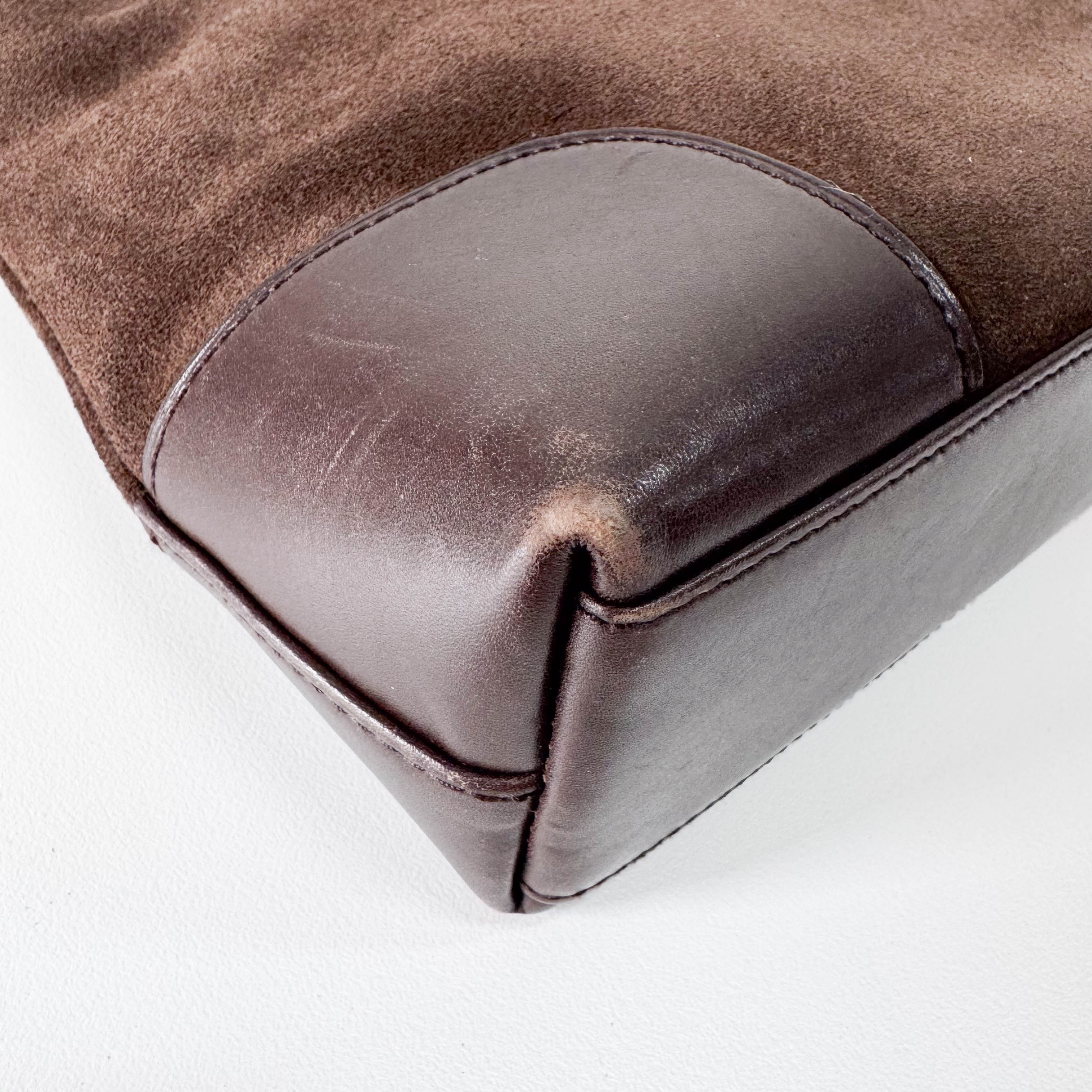 Brown Suede Shoulder Bag