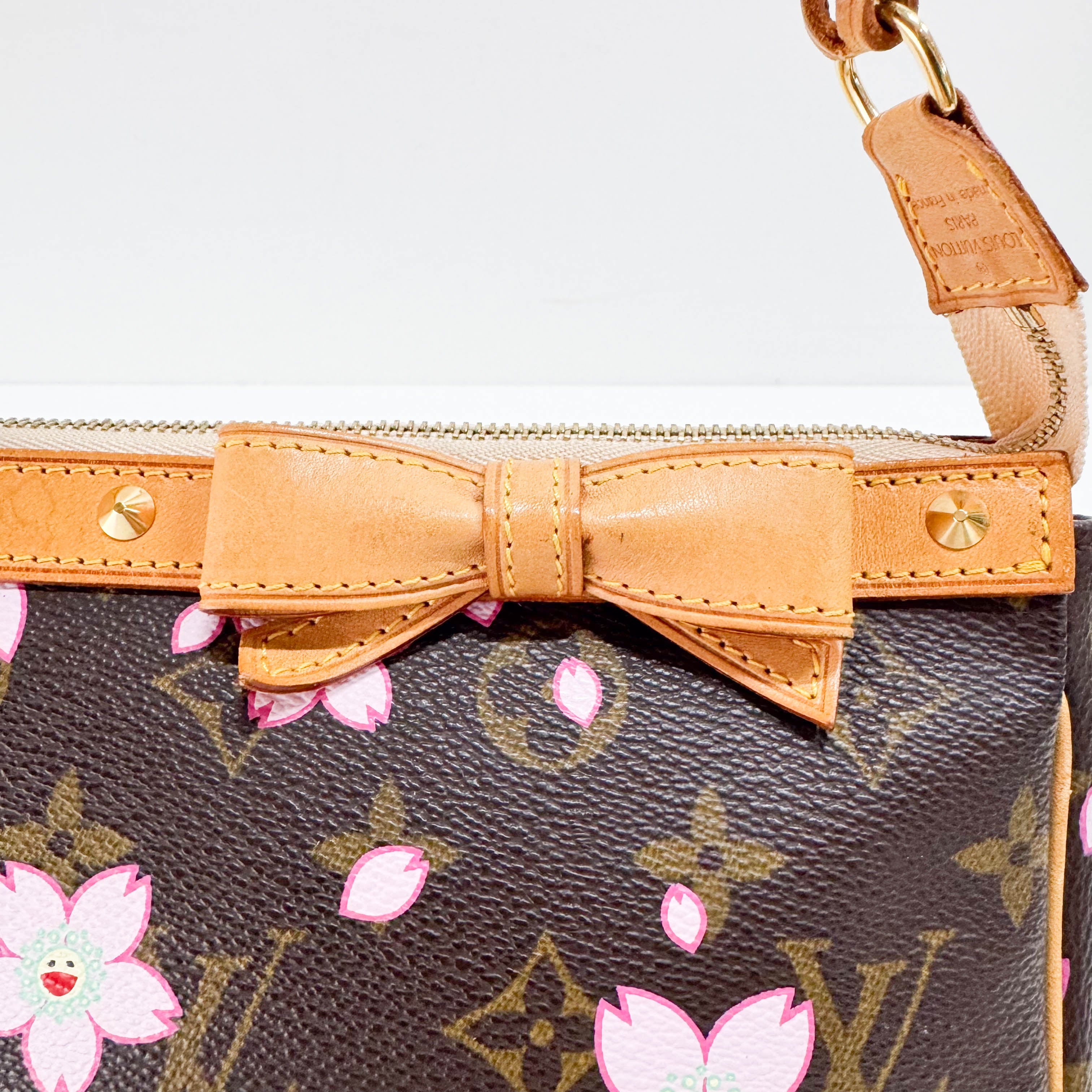 Monogram x Takashi Murakami Brown Coated Canvas Pochette Accessory