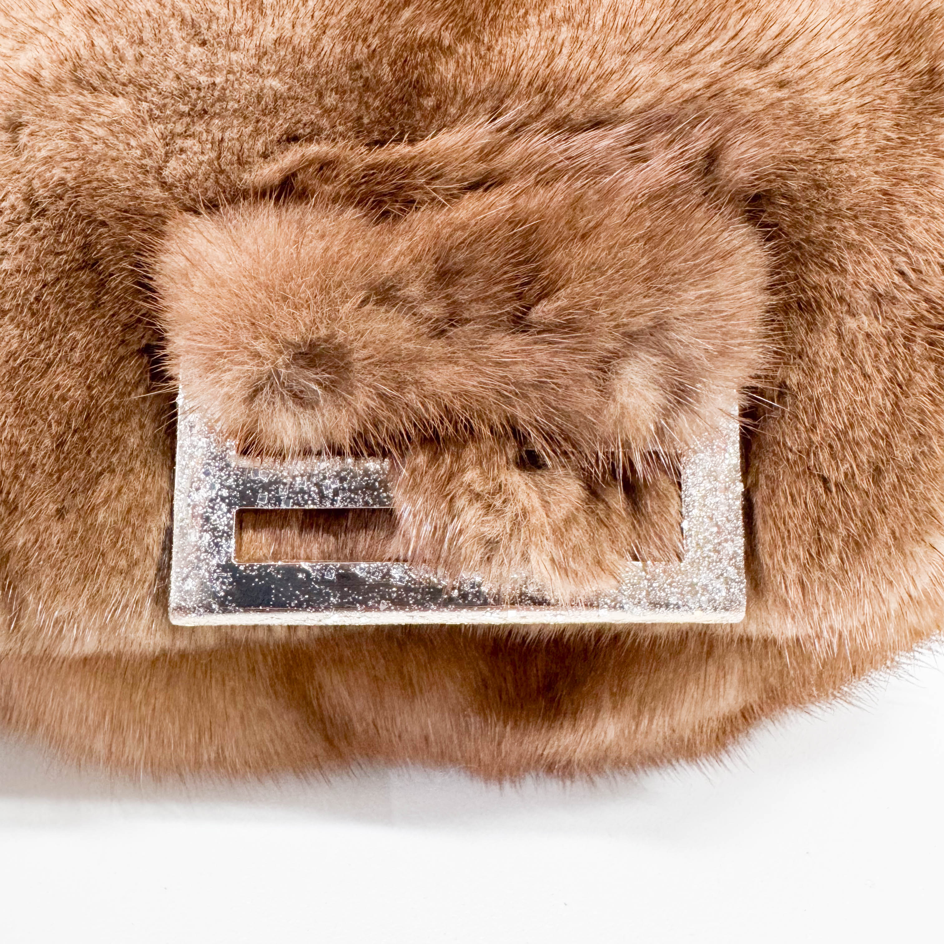 Small Brown Fur Shoulder Bag
